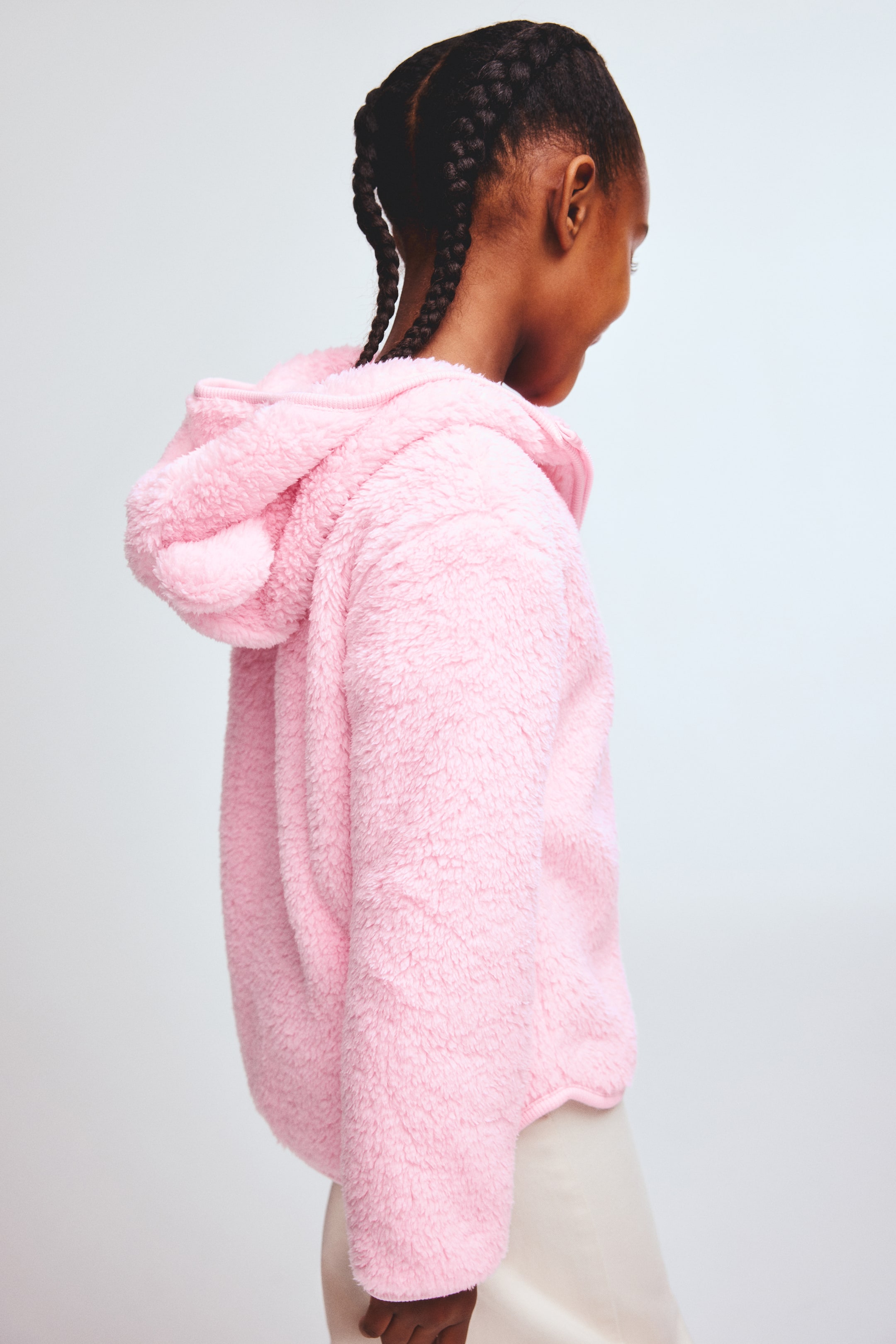 View larger image: Zip-through teddy hoodie - Pink - Kids | H&M IN 4