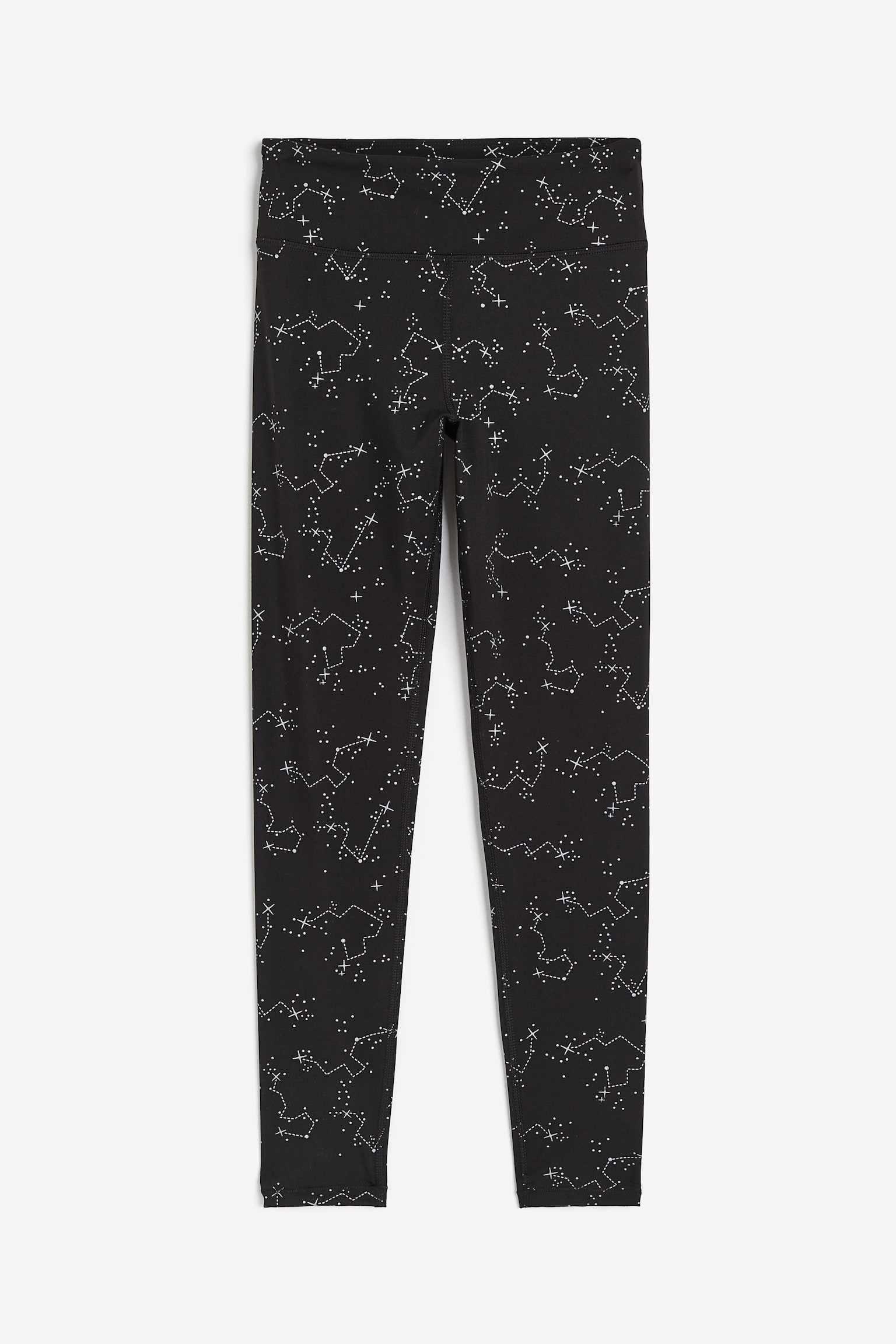 Reflective-print sports leggings in DryMove™ - Black/Constellations - 1