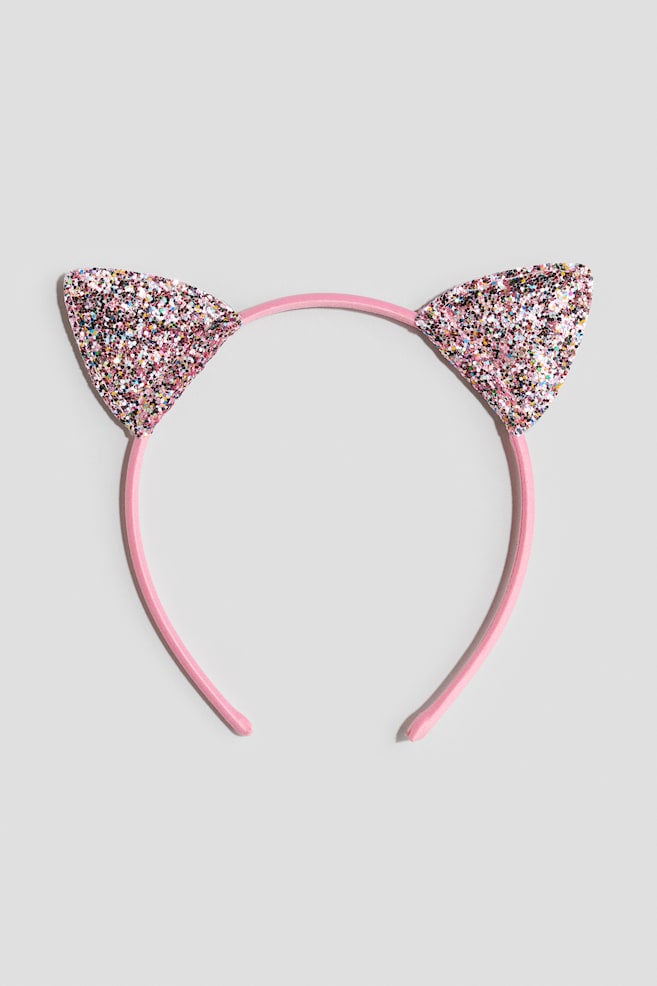 Diadema con aplicaciones - Rosa/Gato/Negro - 1