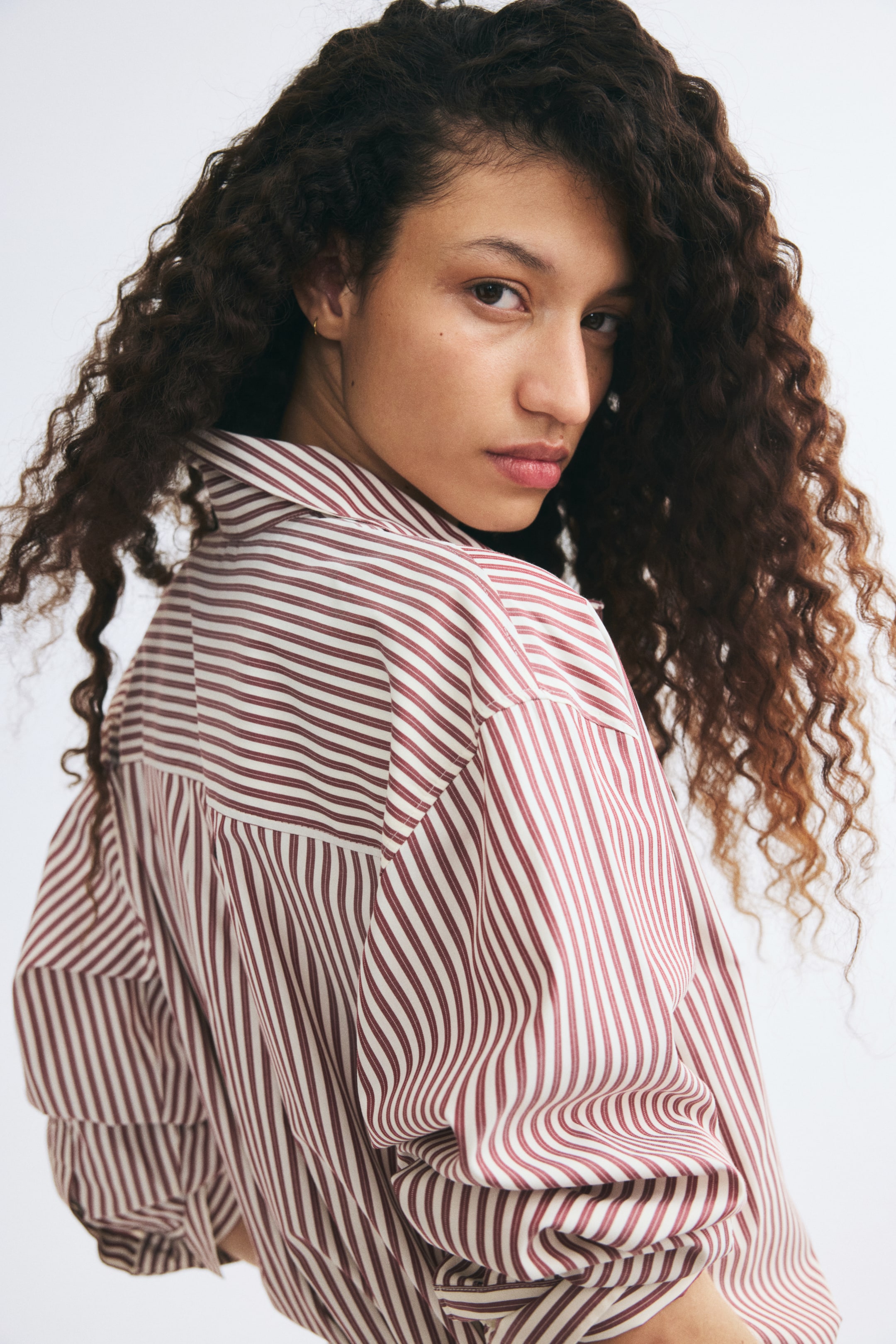 Oversized Dobby-Weave Shirt