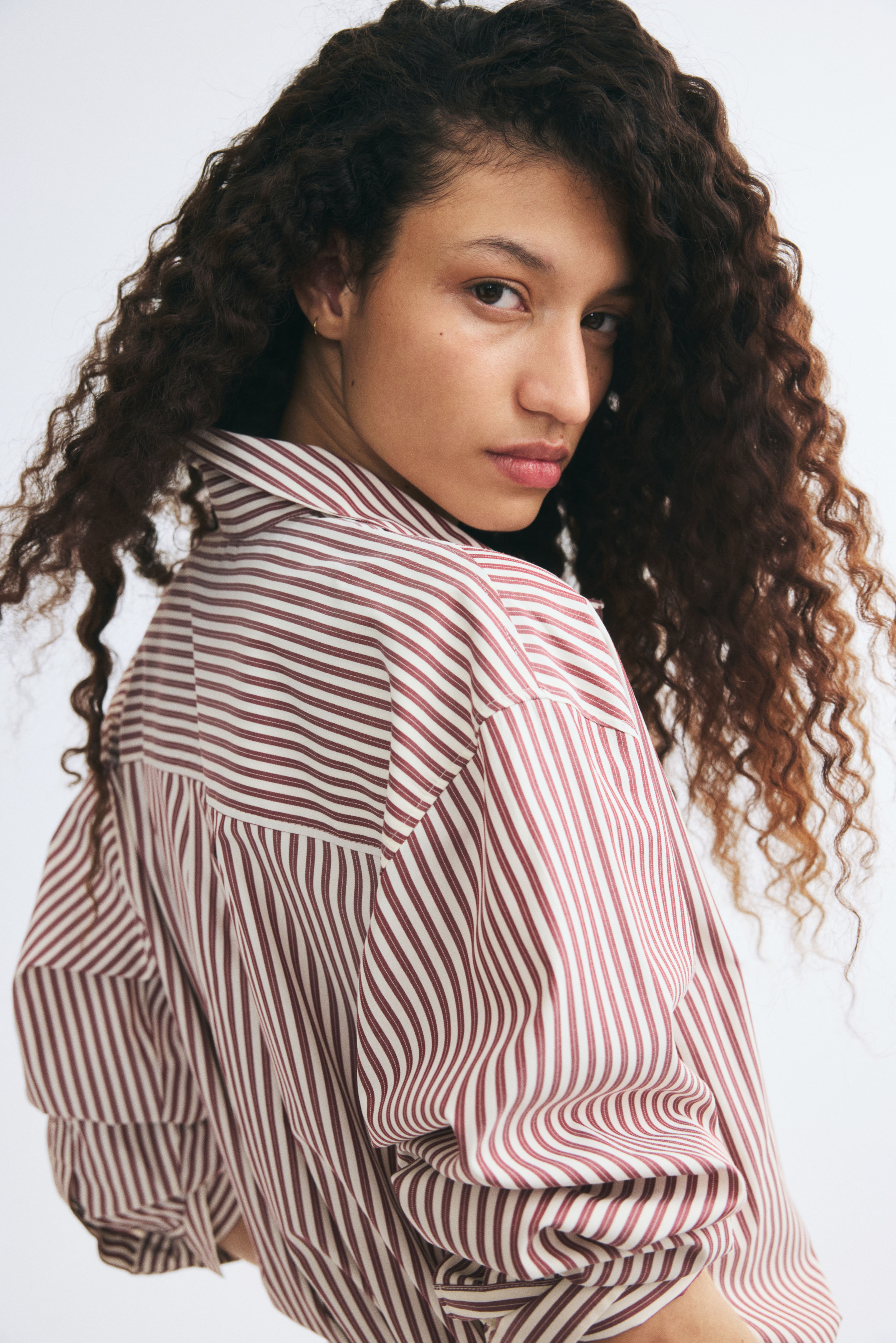 Oversized Dobby-Weave Shirt