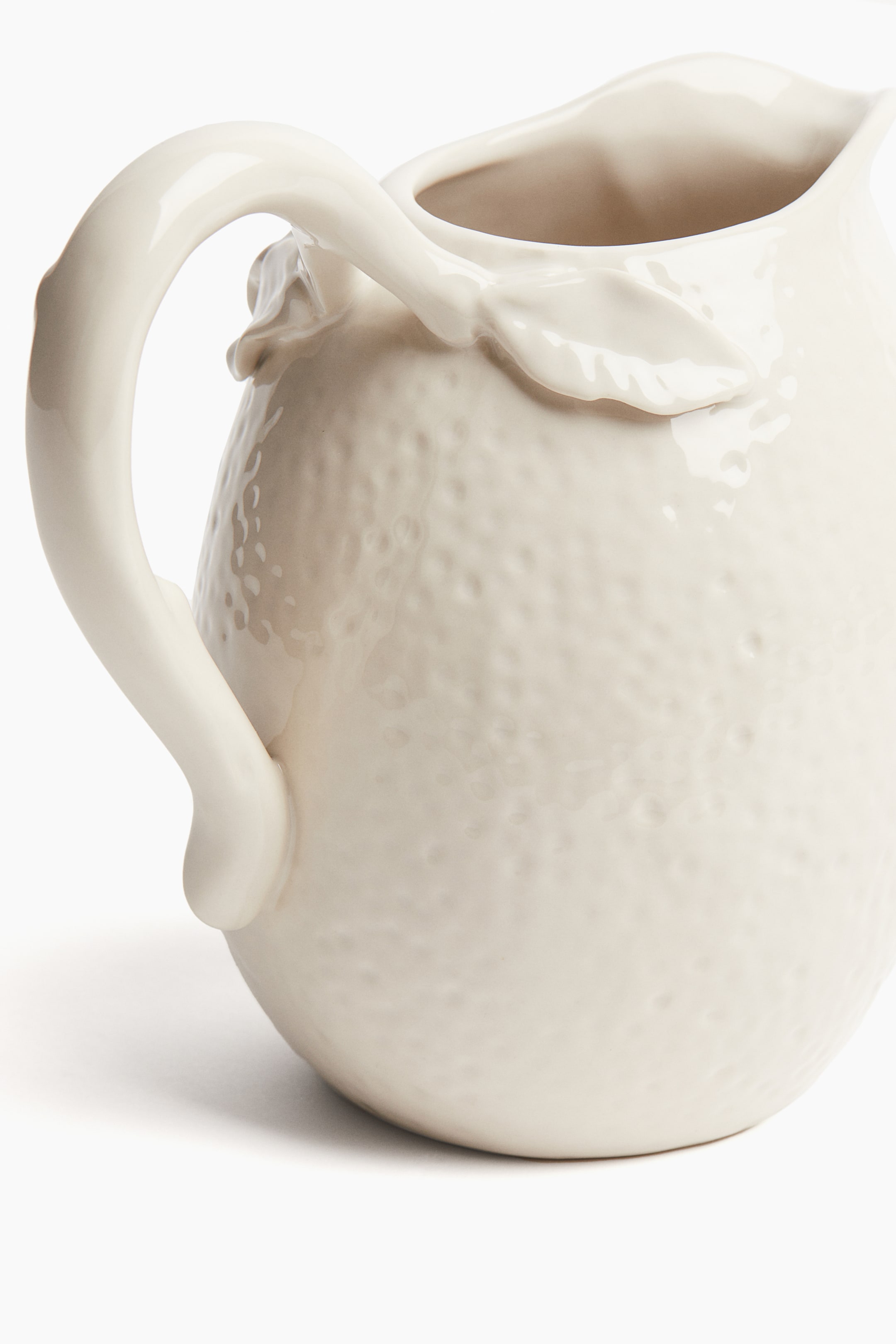 Lemon-shaped Stoneware Pitcher