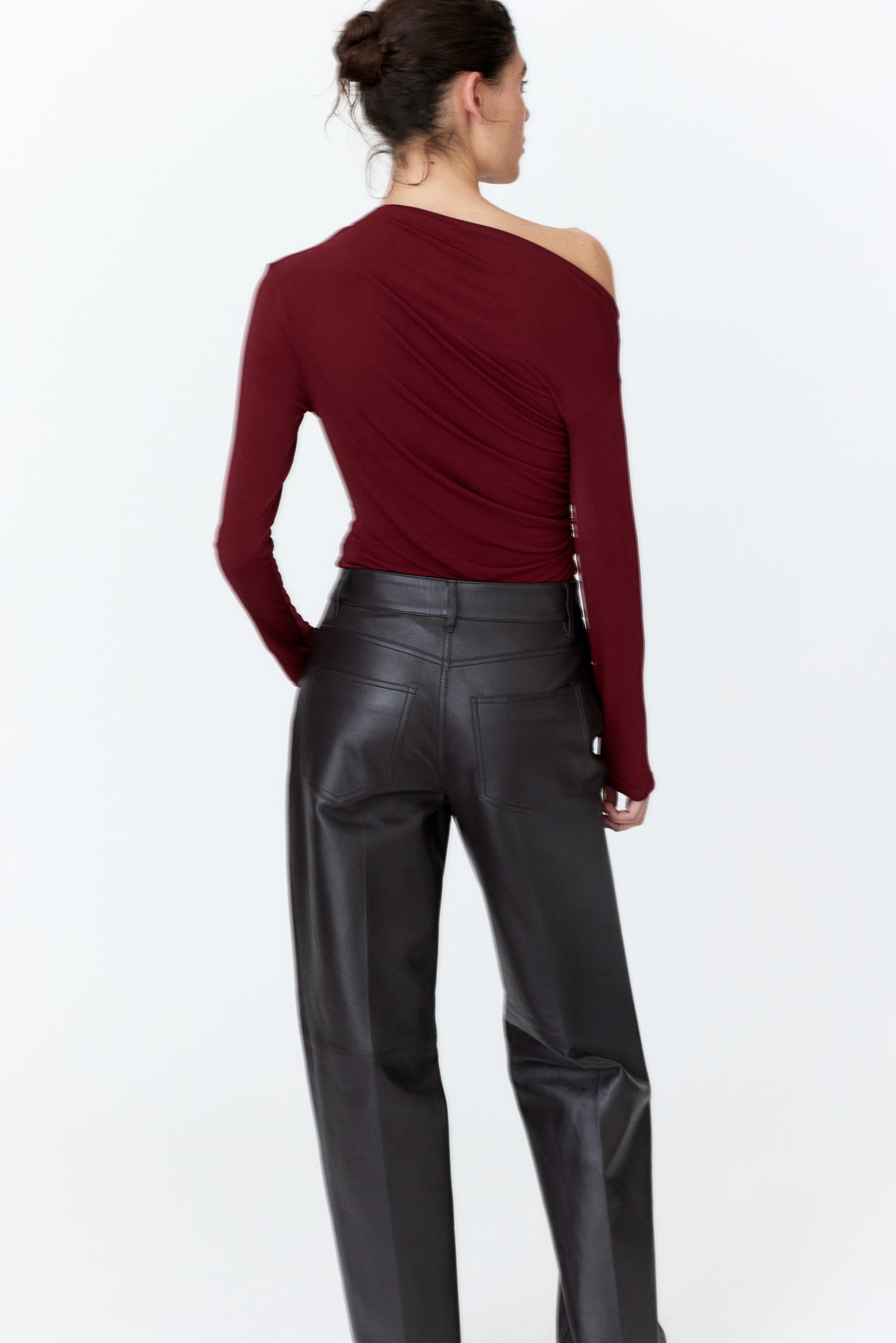 Asymmetric top - Dark red/Black - 3