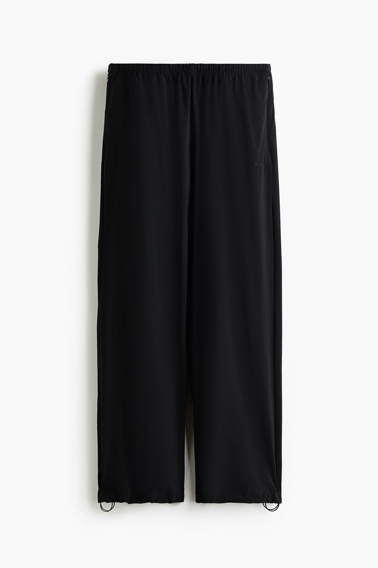 Relaxed Fit Nylon sports track pants - Black/Mountain green - 1
