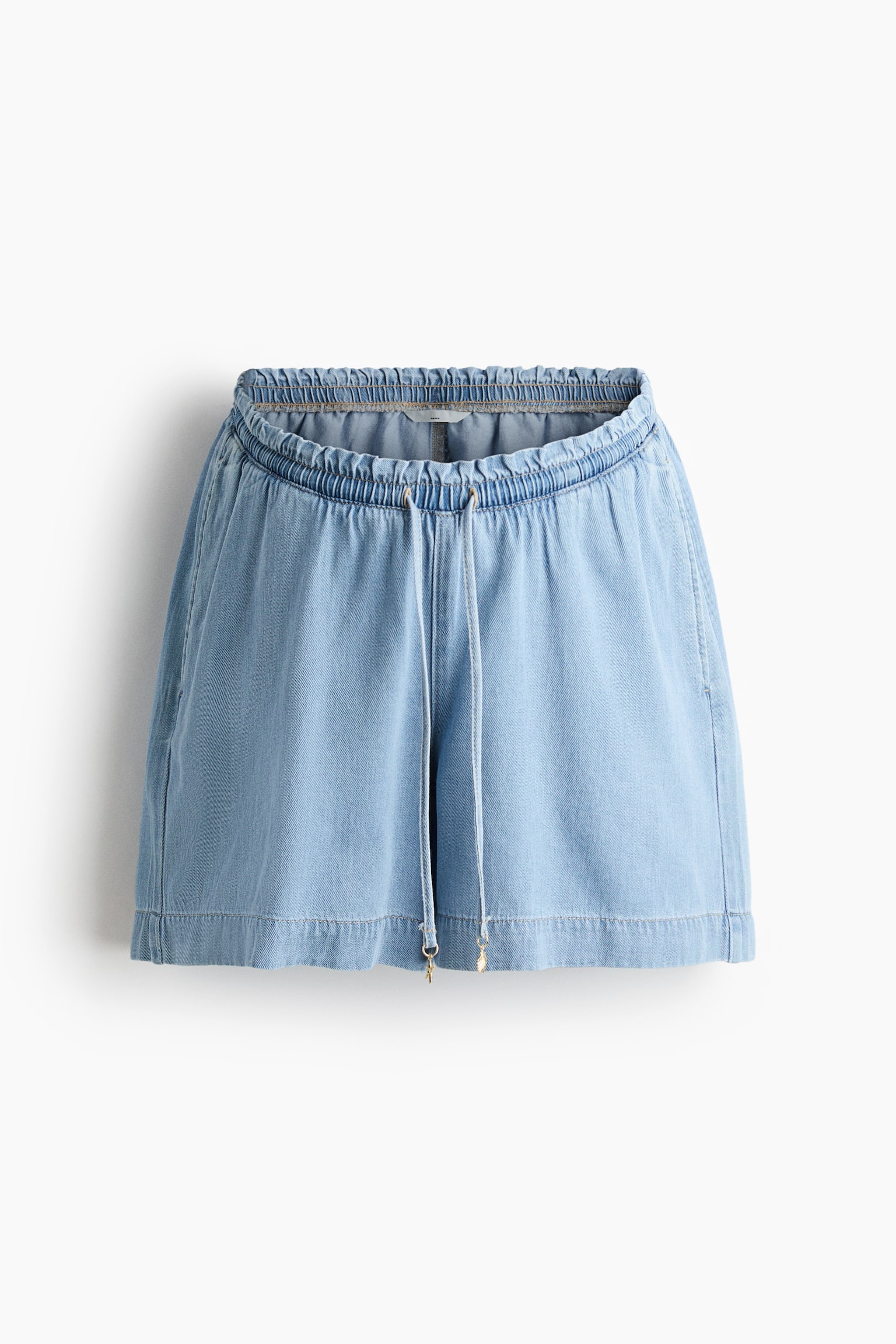 MAMA Denim Drawstring Shorts - Light denim blue/Dark denim blue - 1