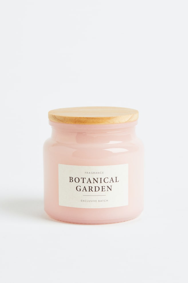 Bougie parfumée dans un pot en verre - Rose clair/Botanical Garden/Blanc/Wild Meadow/Vert clair/Green Basilicum/Jaune/Lemon Verde - 1