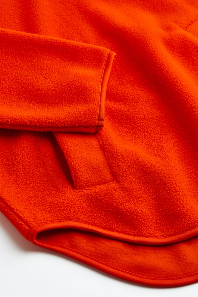 Fleece jacket - Bright orange/Black/Dark khaki green - 3