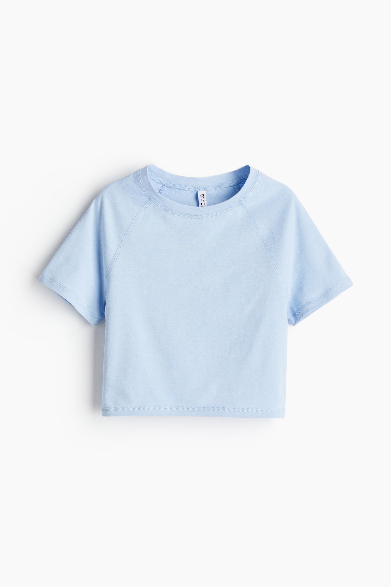 Cropped T-shirt - Light blue/Black/White/Dark grey marl/Light grey marl/Dusty pink marl - 2