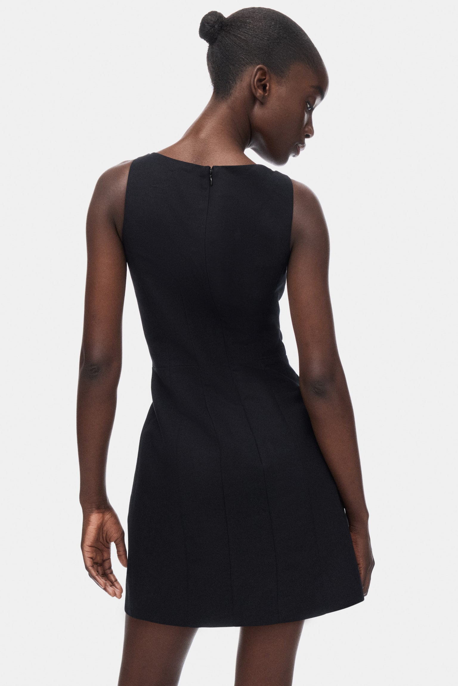 Rochie cu ștrasuri - Negru - 5