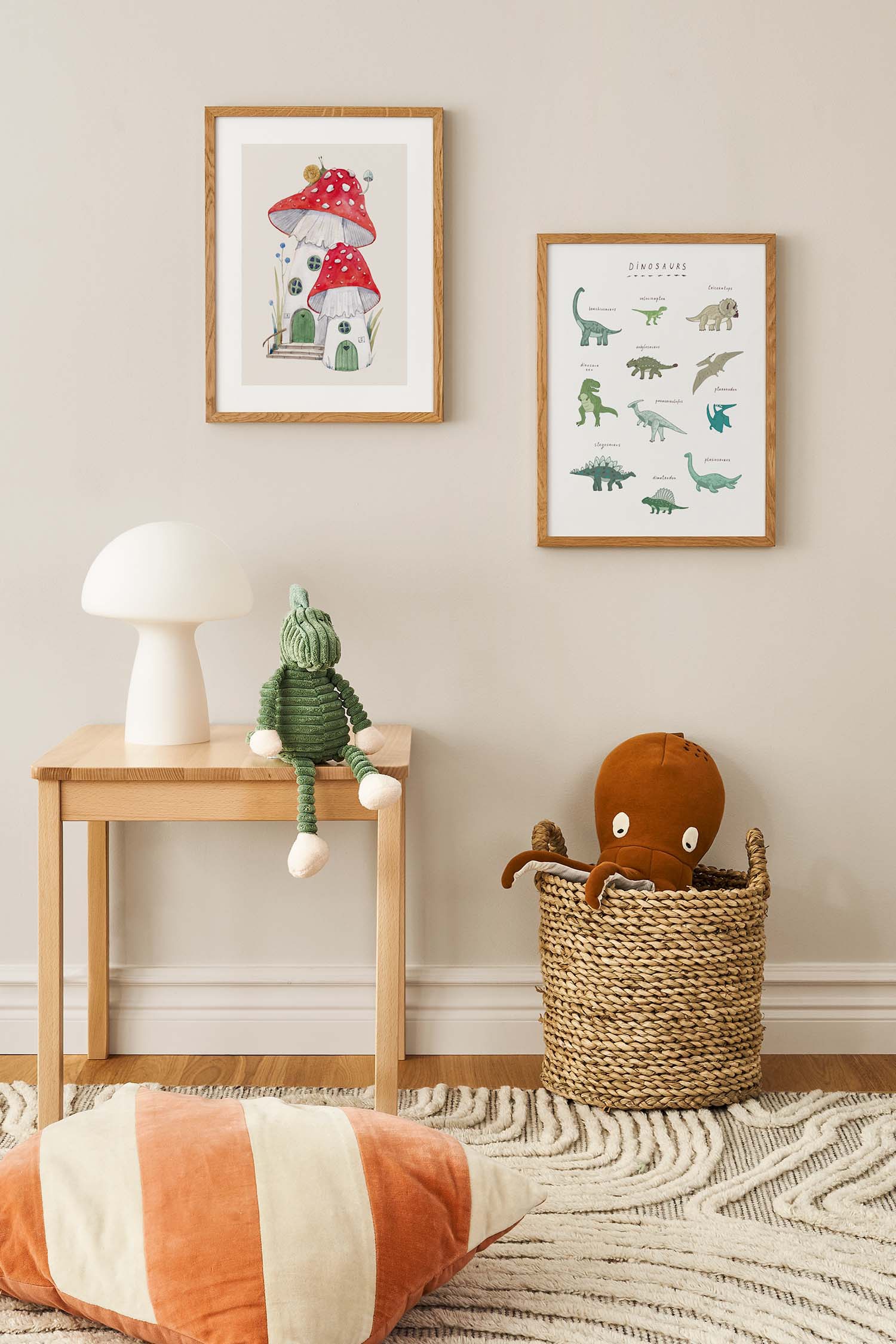 Dinosaur Species Poster - Grau