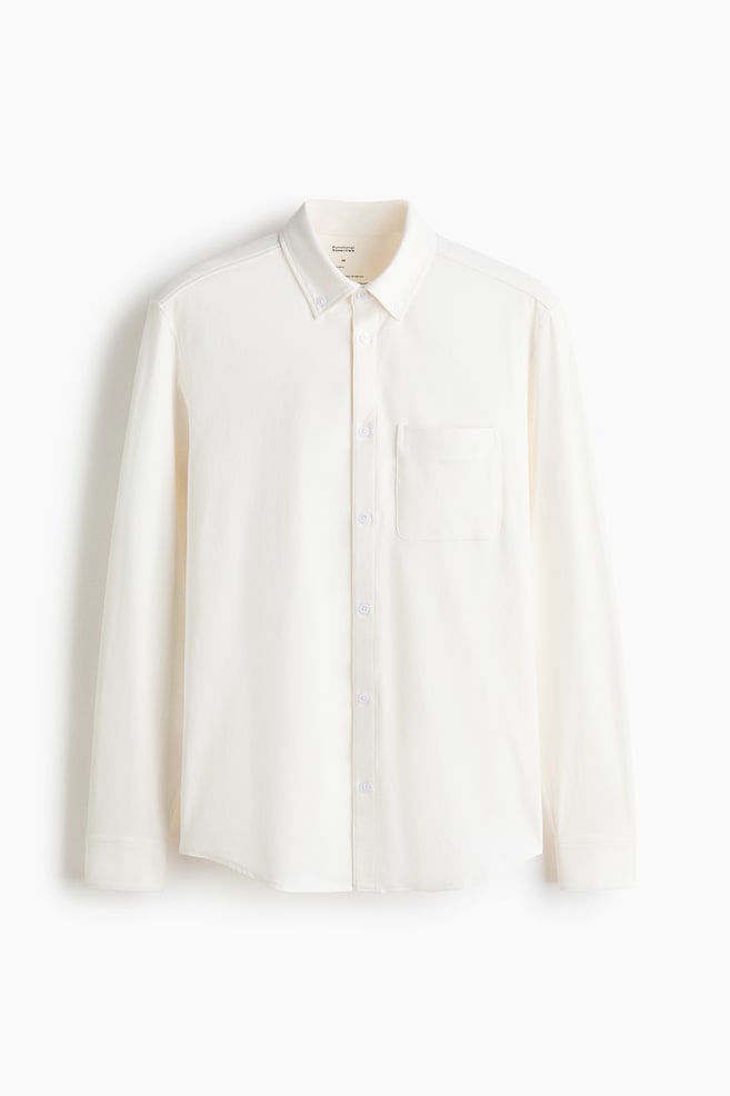 Four-Way Stretch Shirt - White/Light blue - 1