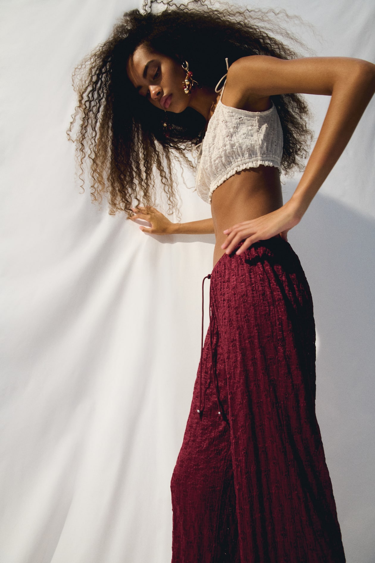 Lace-Look Drawstring Pants - image 4