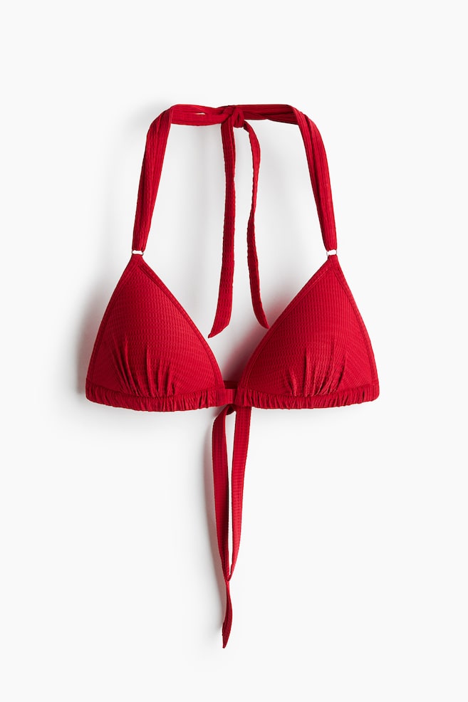 Push-Up Triangle Bikini Top - Red/White/floral/Black - 1