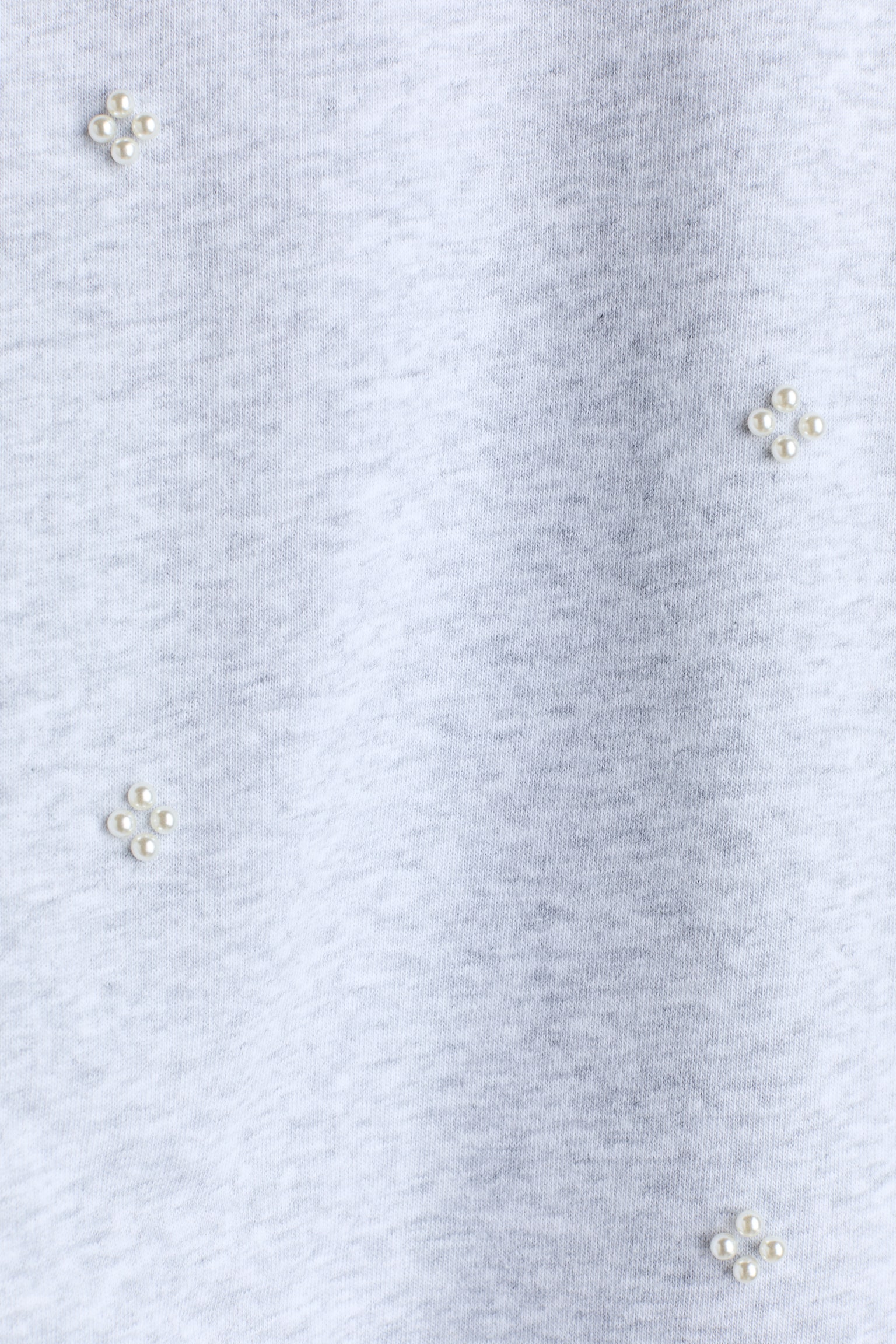 Motif-detail T-shirt - Light grey marl/Beads/White/Bows/Light pink/Bows/Cream/Flowers - 2