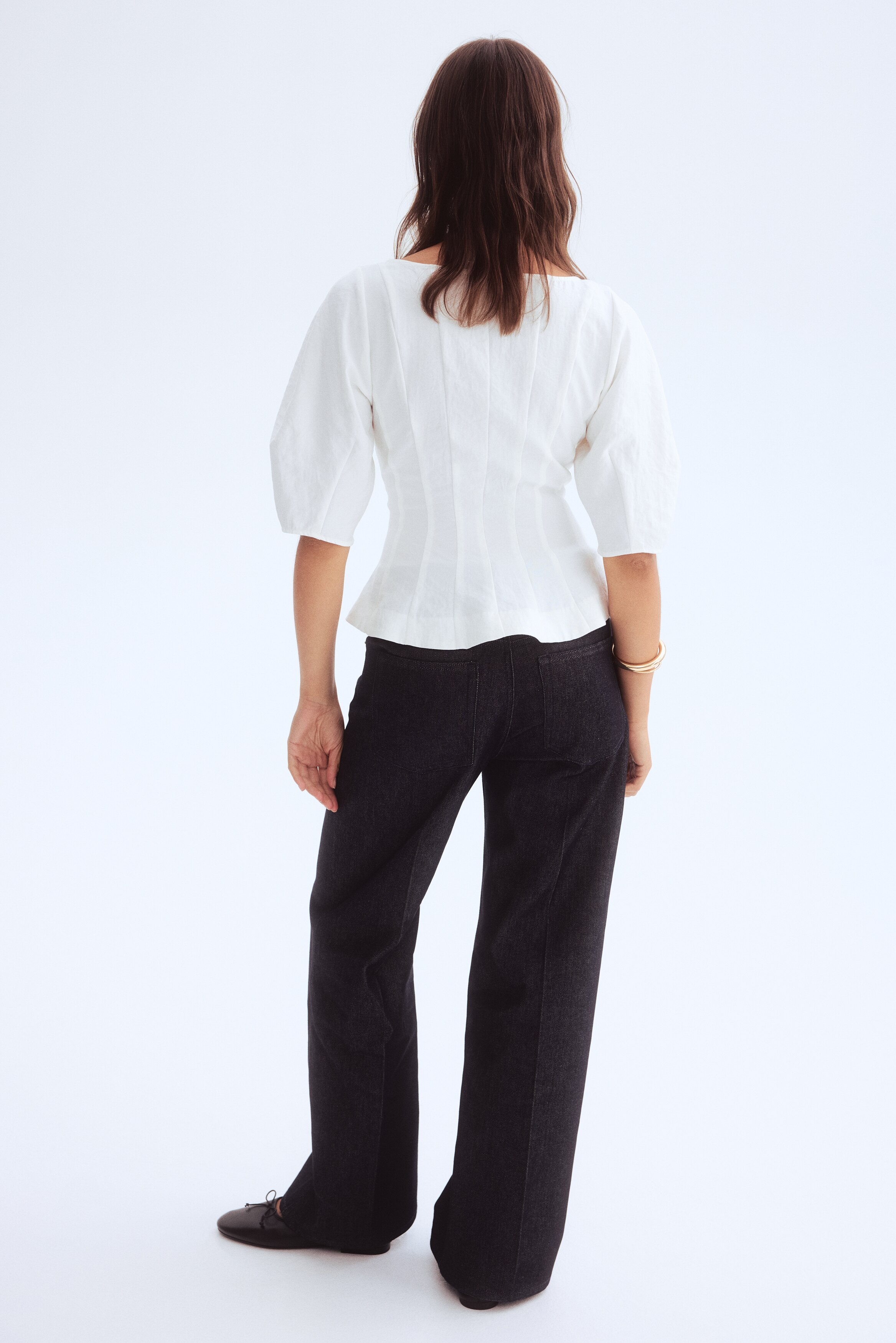 Scoop-neck blouse