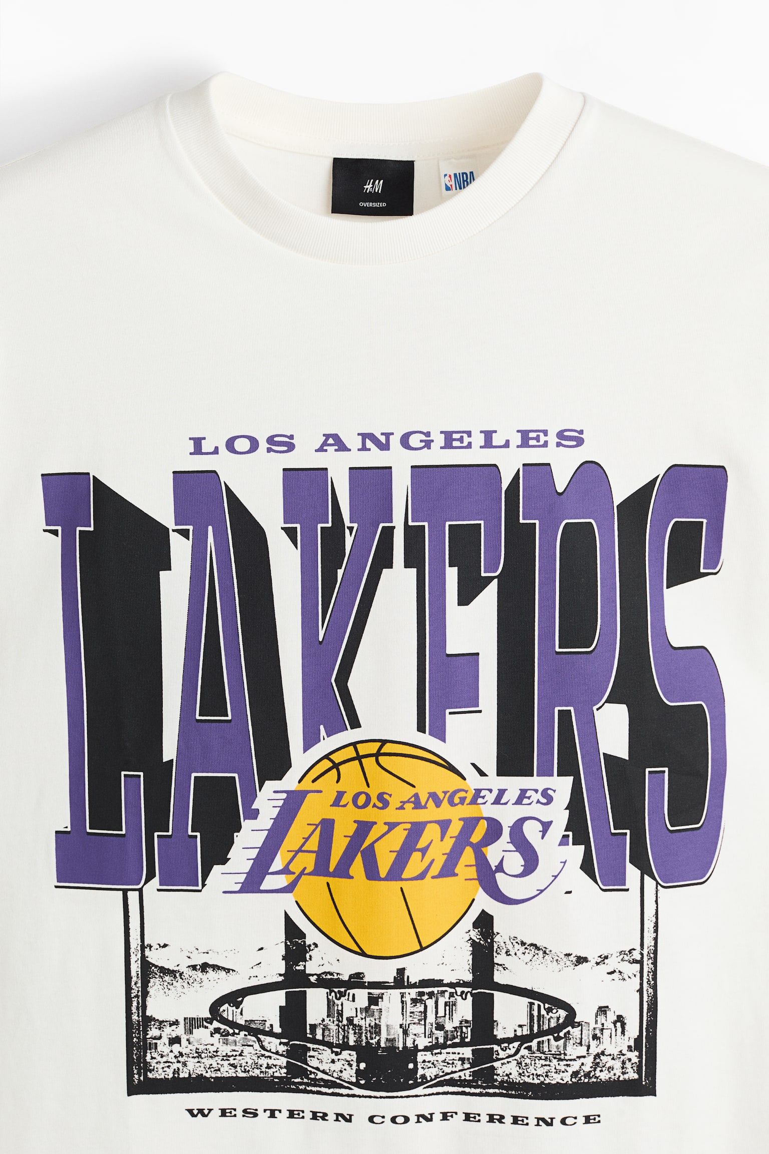 Playera Oversized Fit con diseño - Blanco/NBA/Negro/NBA/Negro/NBA - 7