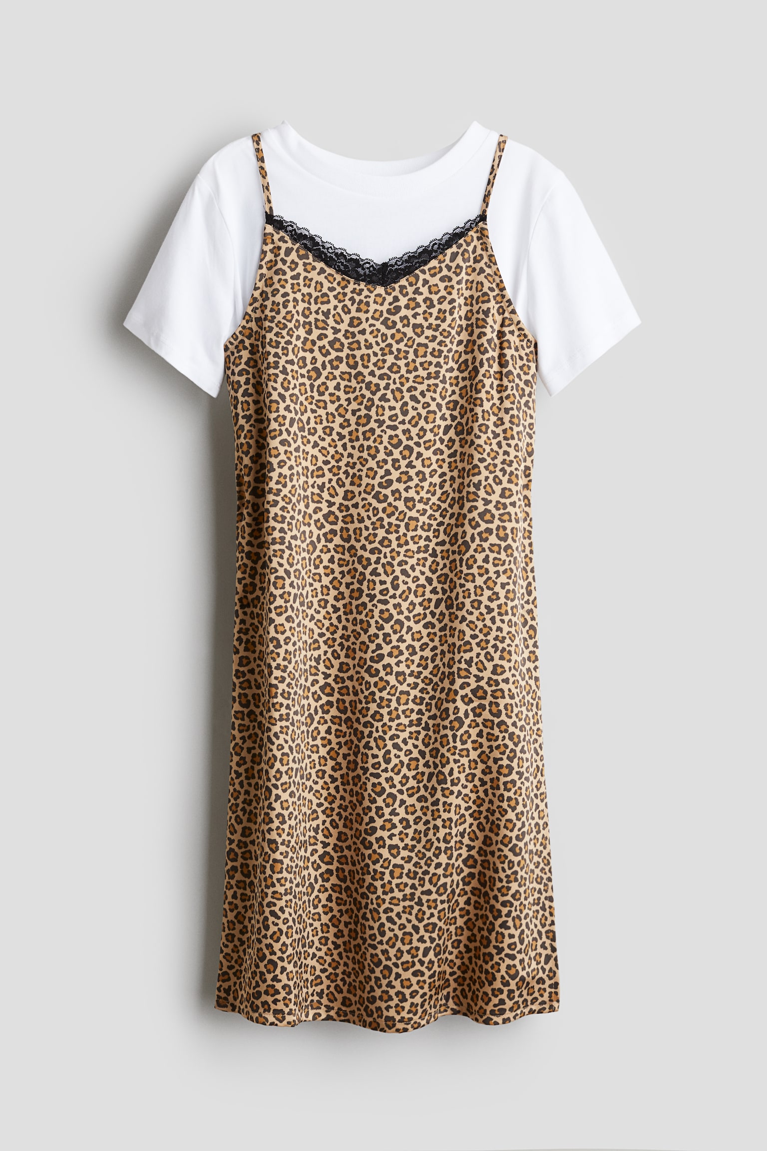 2-piece top and dress set - Beige/Leopard-print/Silver-coloured/Innovate/Dark grey/White - 1