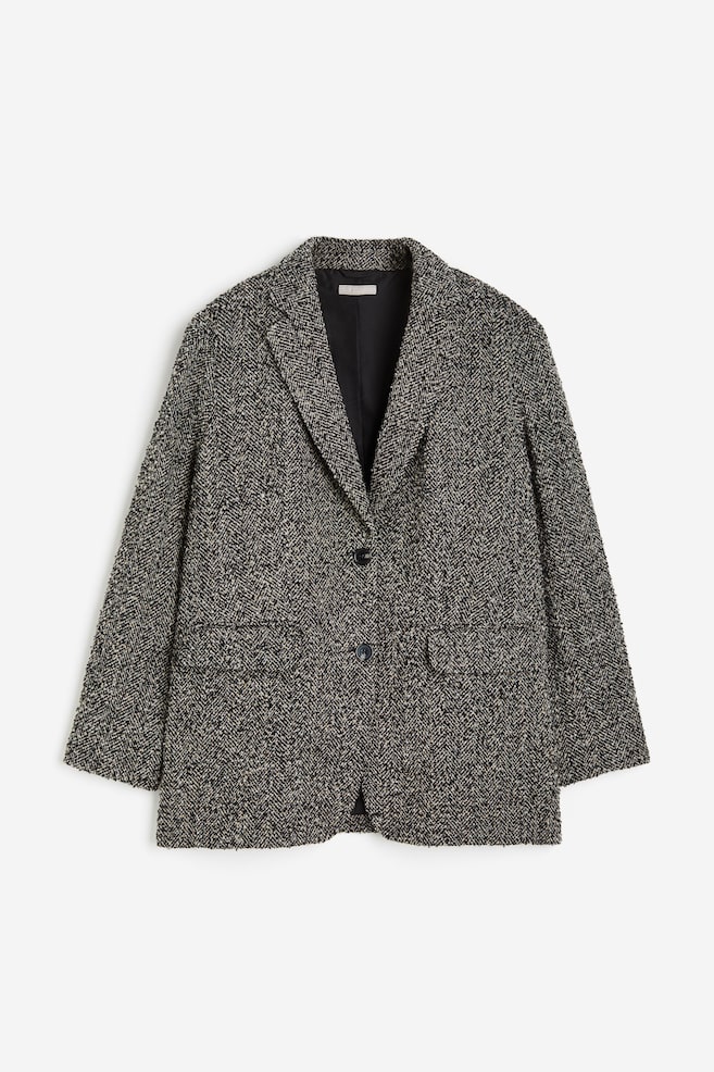 Oversized blazer - Grey/Herringbone-patterned/Dark mole/Checked - 2