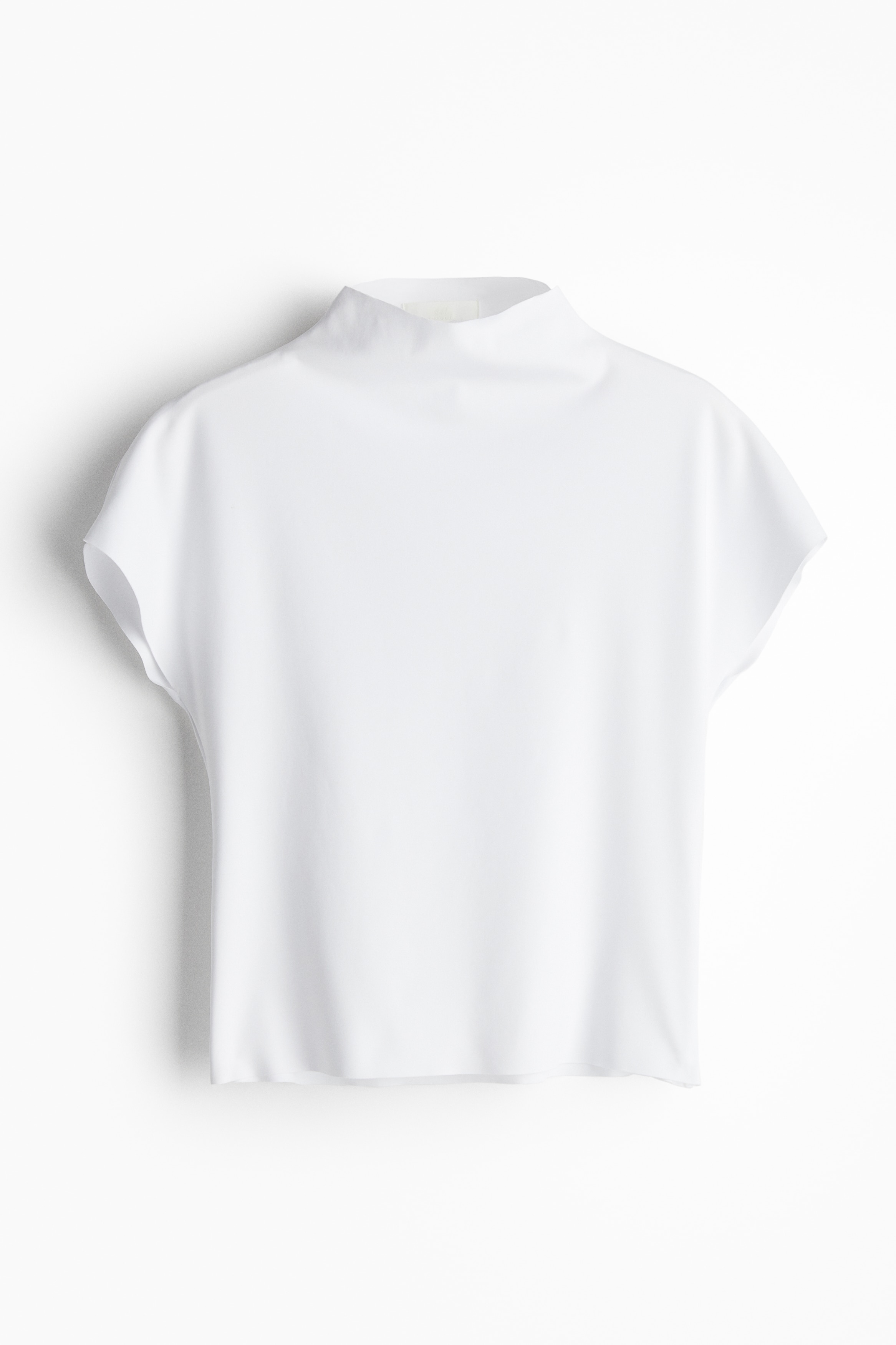 Women's White Mock Turtleneck Jersey Top | H&M CA