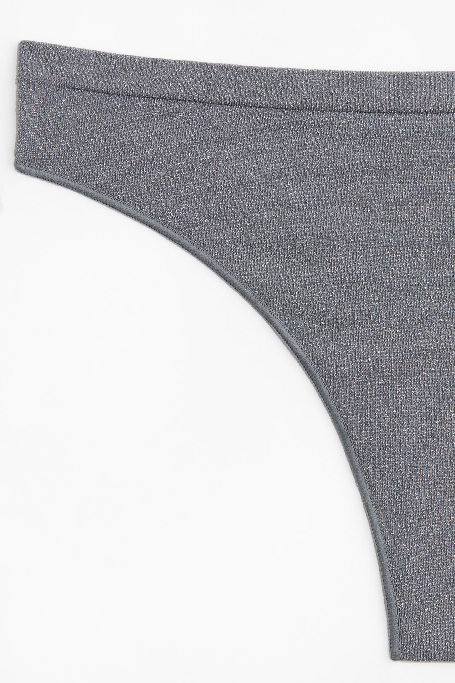 Perizoma senza cuciture con fili glitter - Grigio/glitter - 6