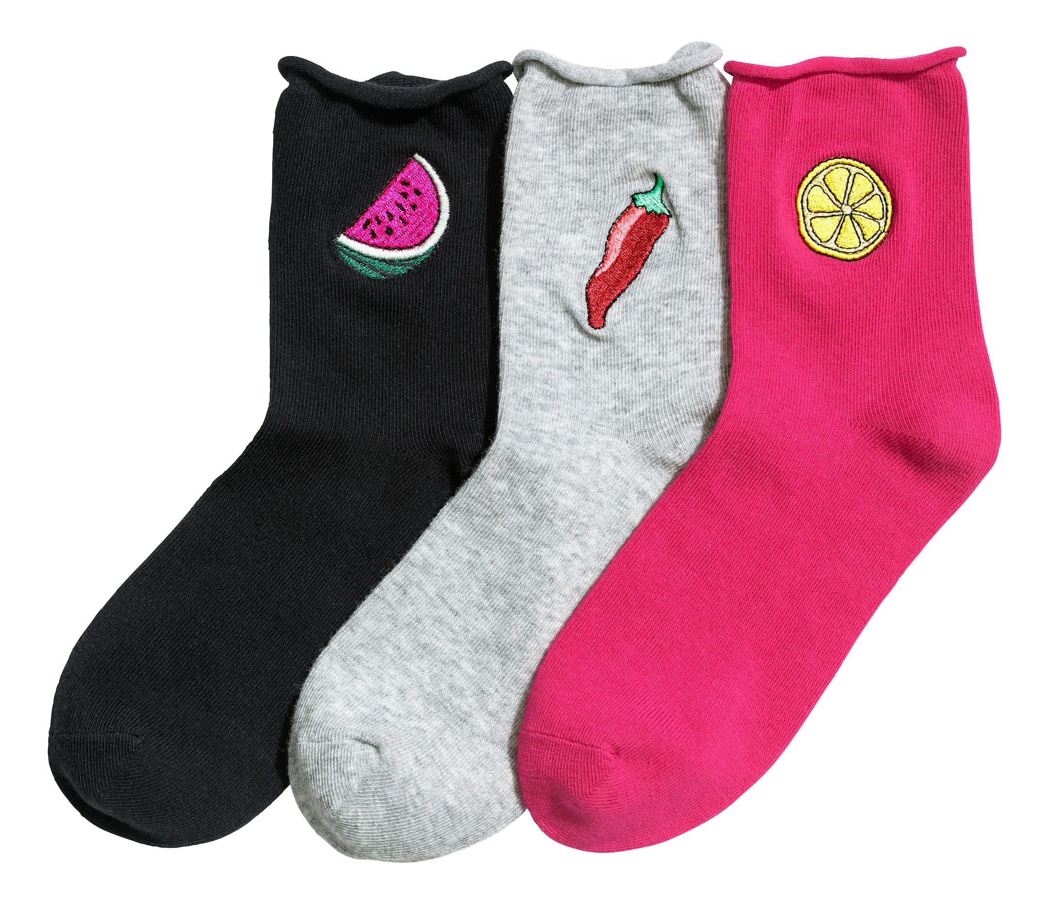 Näytä suurempi kuva: 3 paria sukkia - Kirsikka - NAISET | H&M FI 1