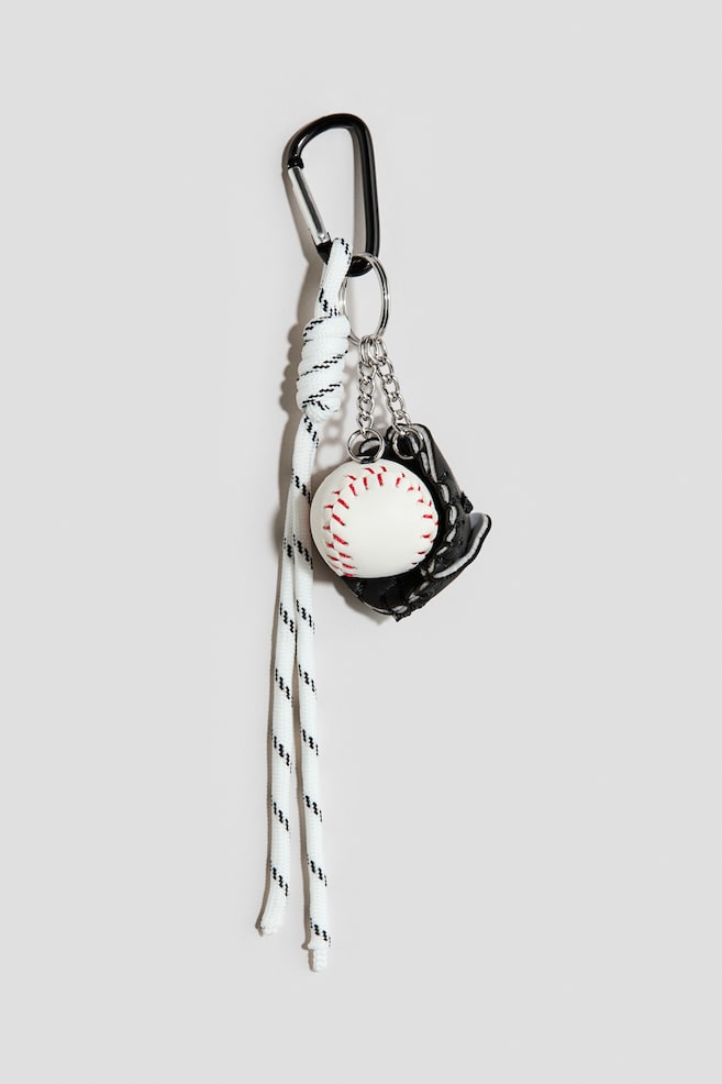 Bijou de sac - Blanc/balle de baseball - 1