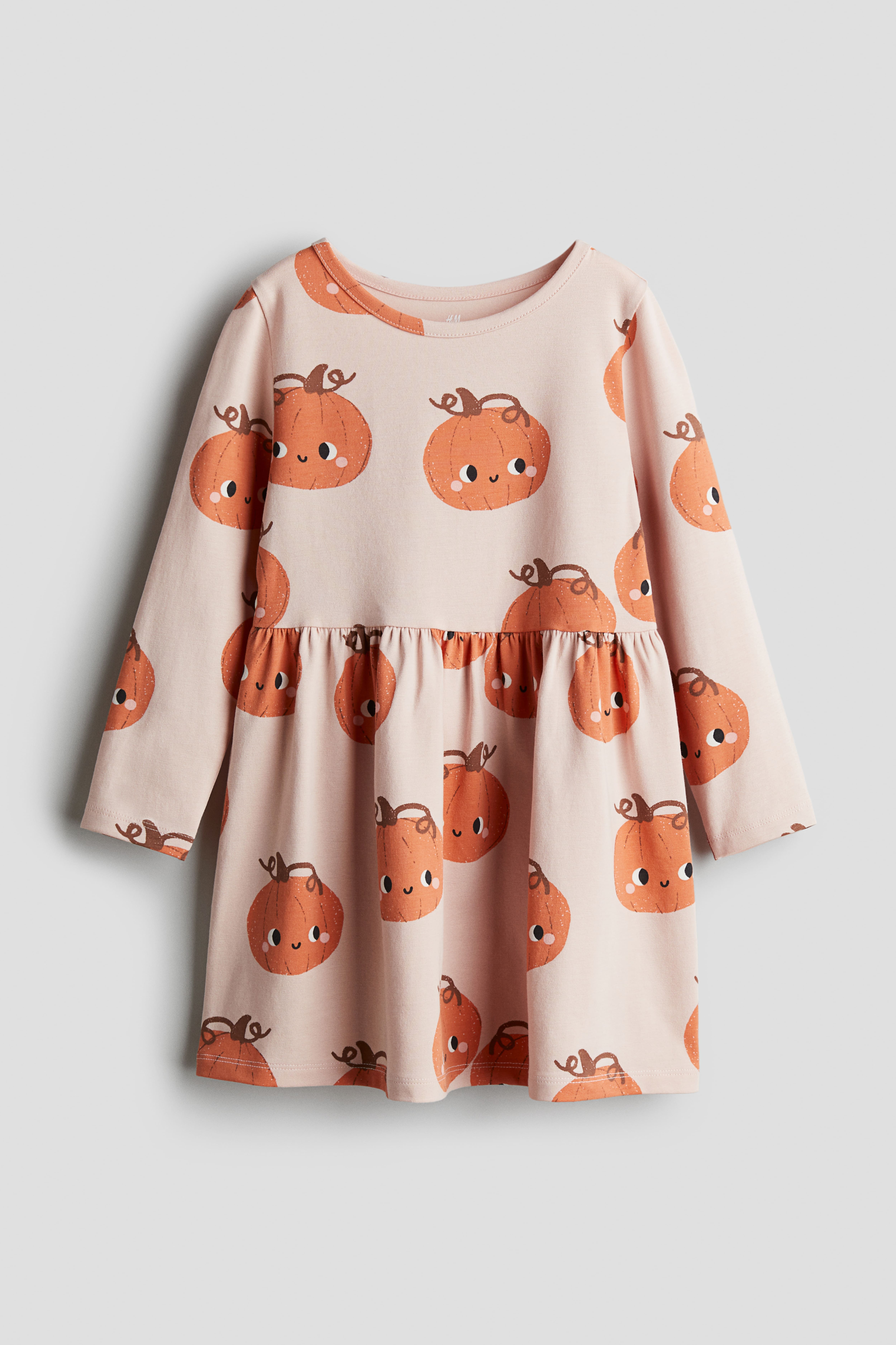 プリントコットンワンピース - ピンク／パンプキン - Kids | H&M JP