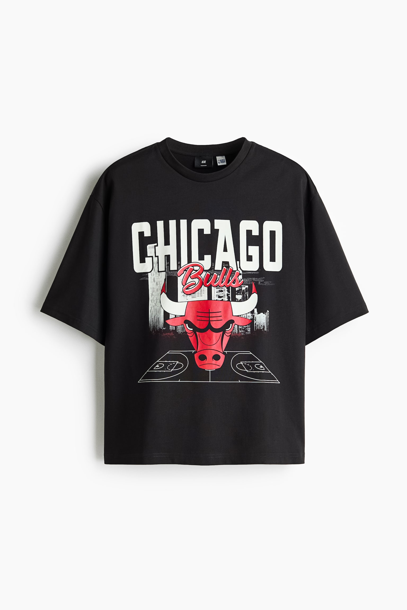 Футболка Oversized Fit із принтом - Чорний/NBA/Чорний/NBA/Білий/NBA - 1