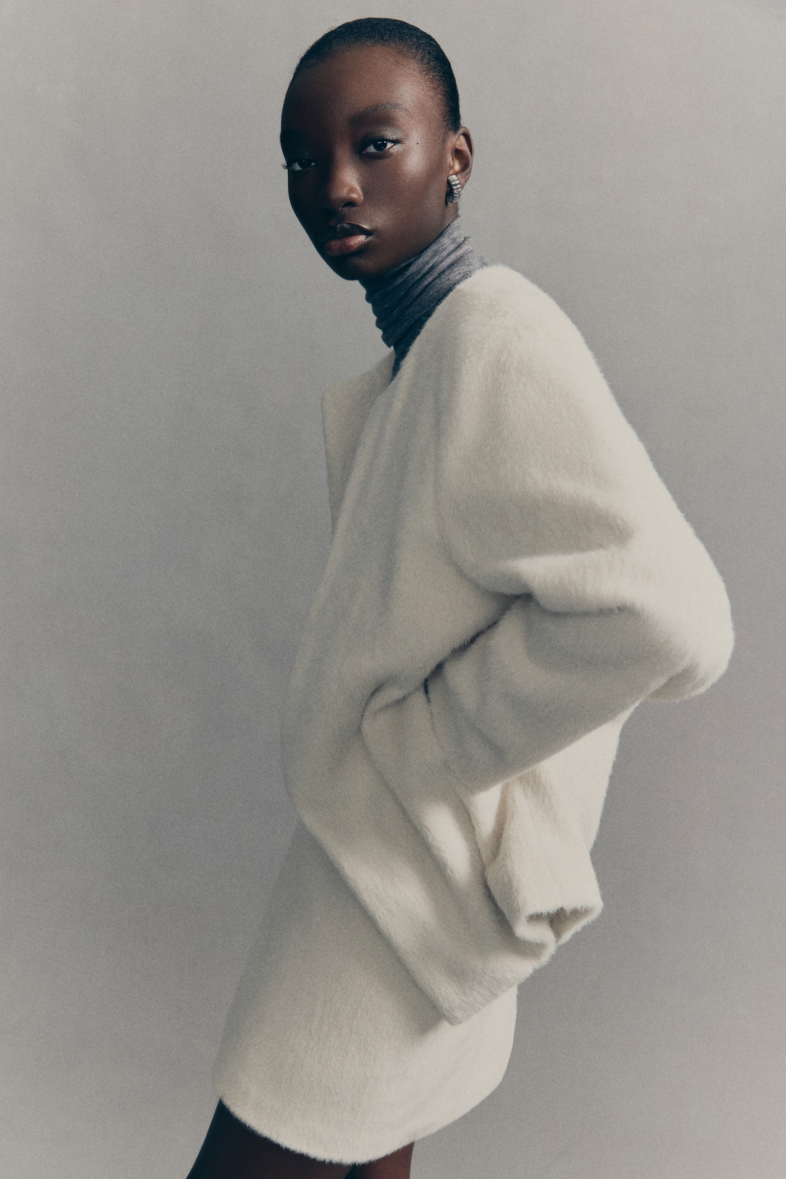 Mini skirt - Cream/Black/Checked - 4