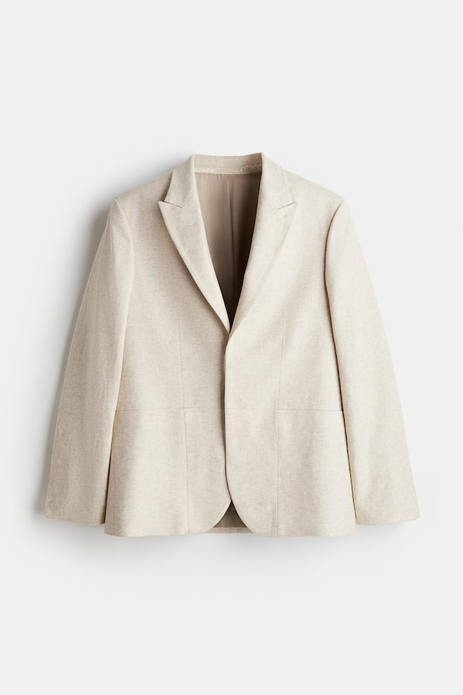 Veste Relaxed Fit en lin mélangé - Beige - 1
