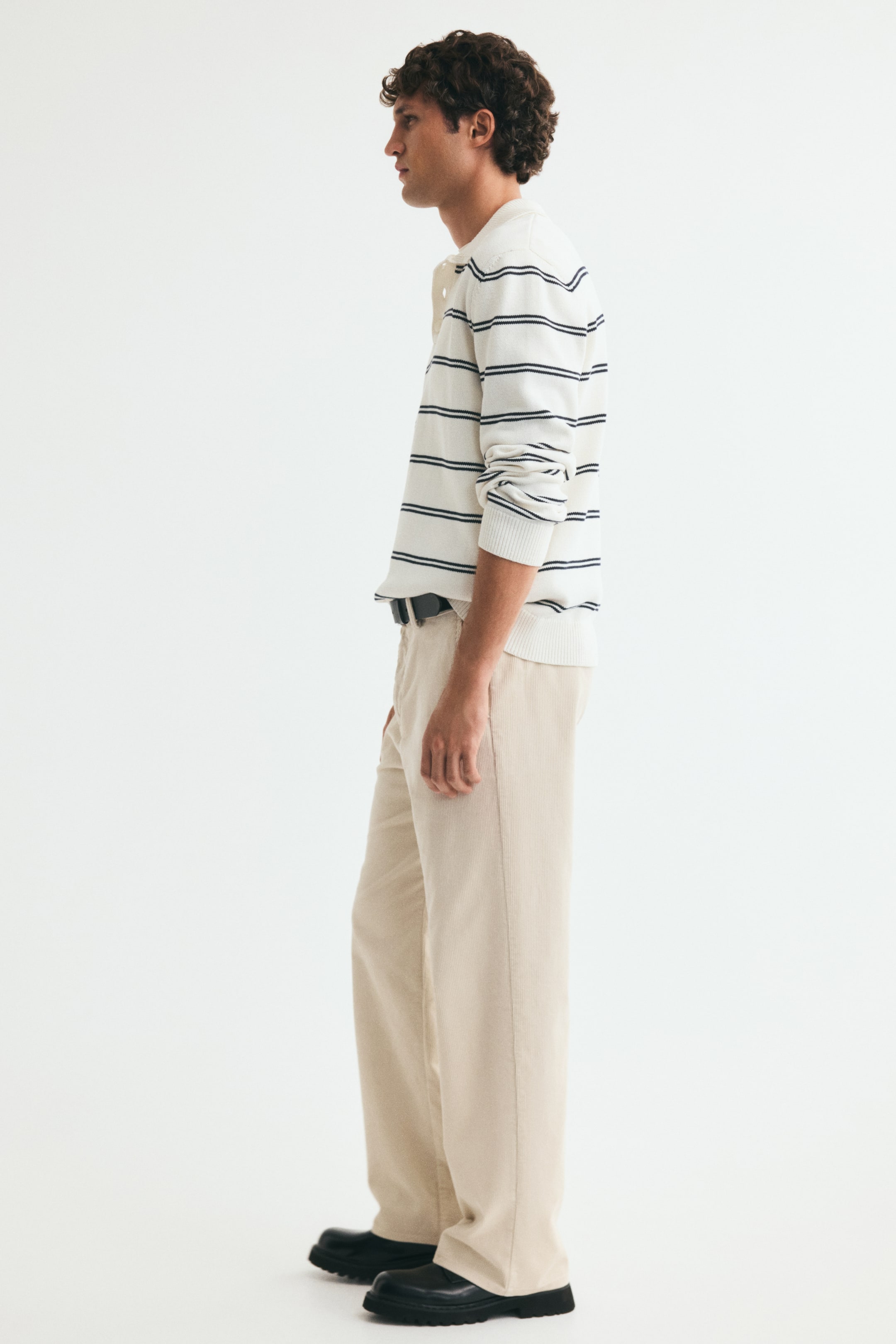 Pantalon décontracté en velours côtelé