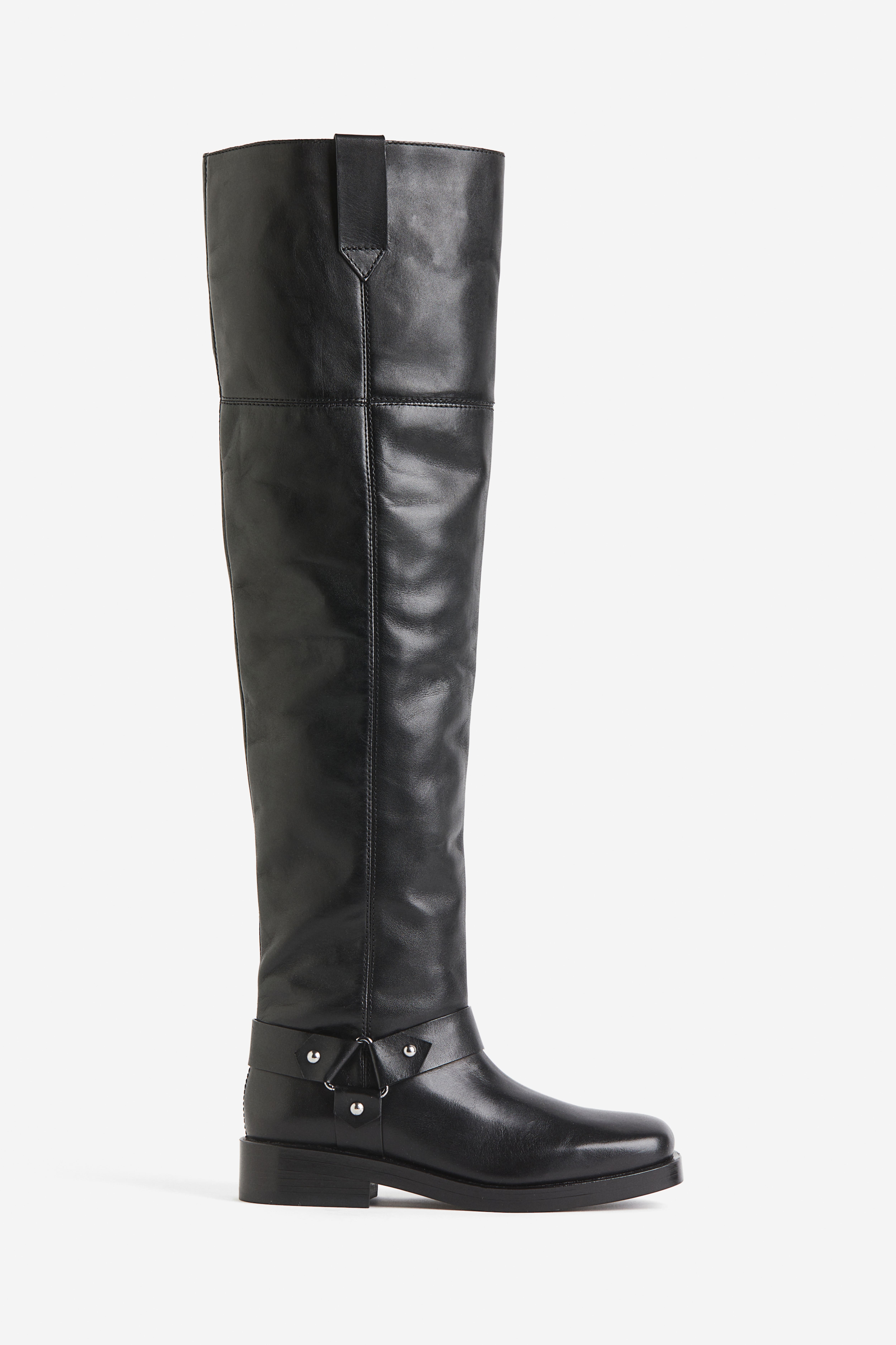 Over the knee leather boots