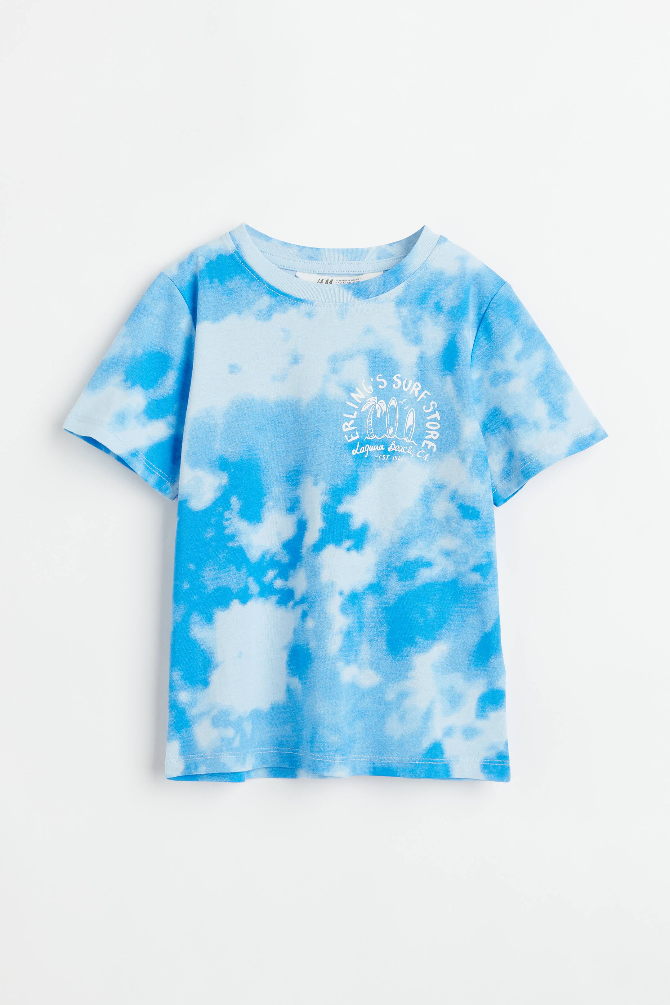 View larger image: Printed T-shirt - Blue/Tie-dye - Kids | H&M GB 1