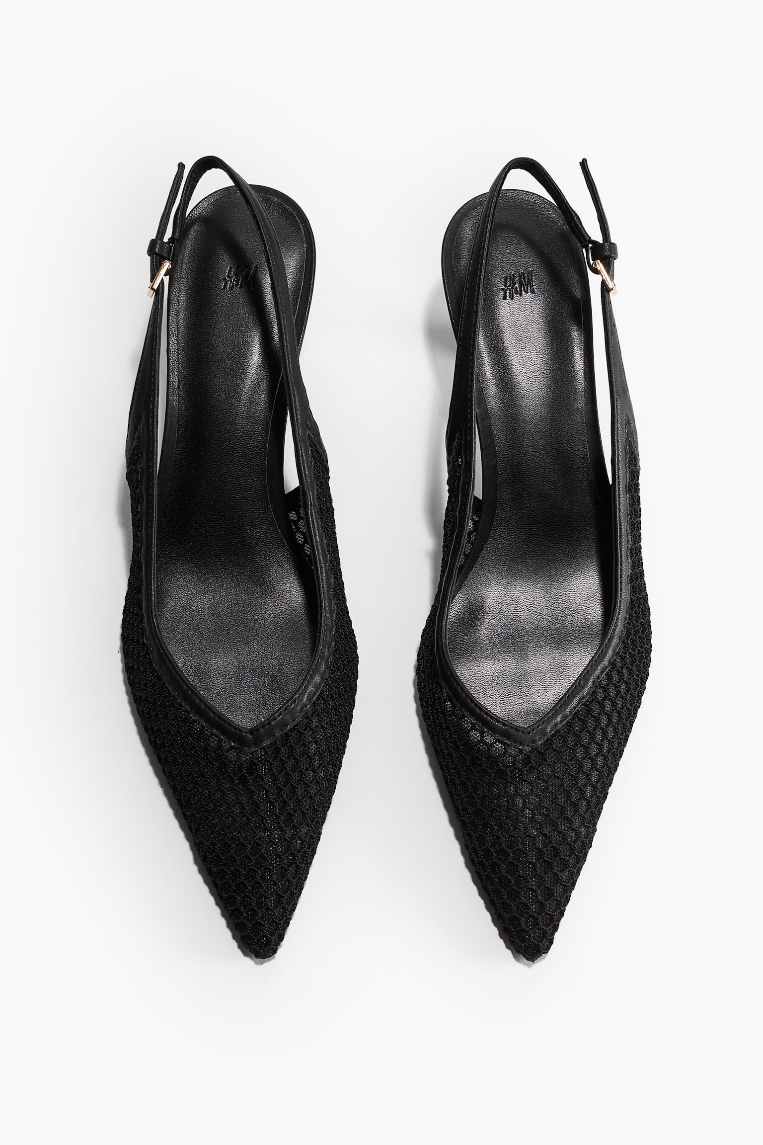 Mesh Slingbacks - Black - 6