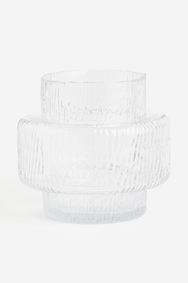 Glass vase - Transparent/Beige - 1