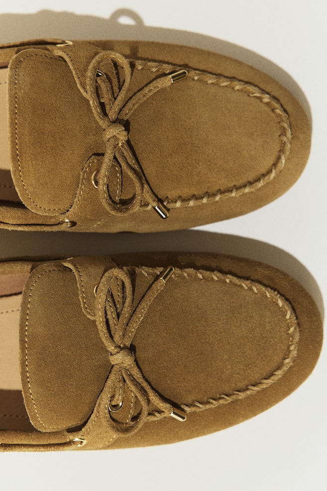 Chaussures de pont - Beige foncé/Blanc/imprimé peau de vache/Bleu marine/Crème - 3