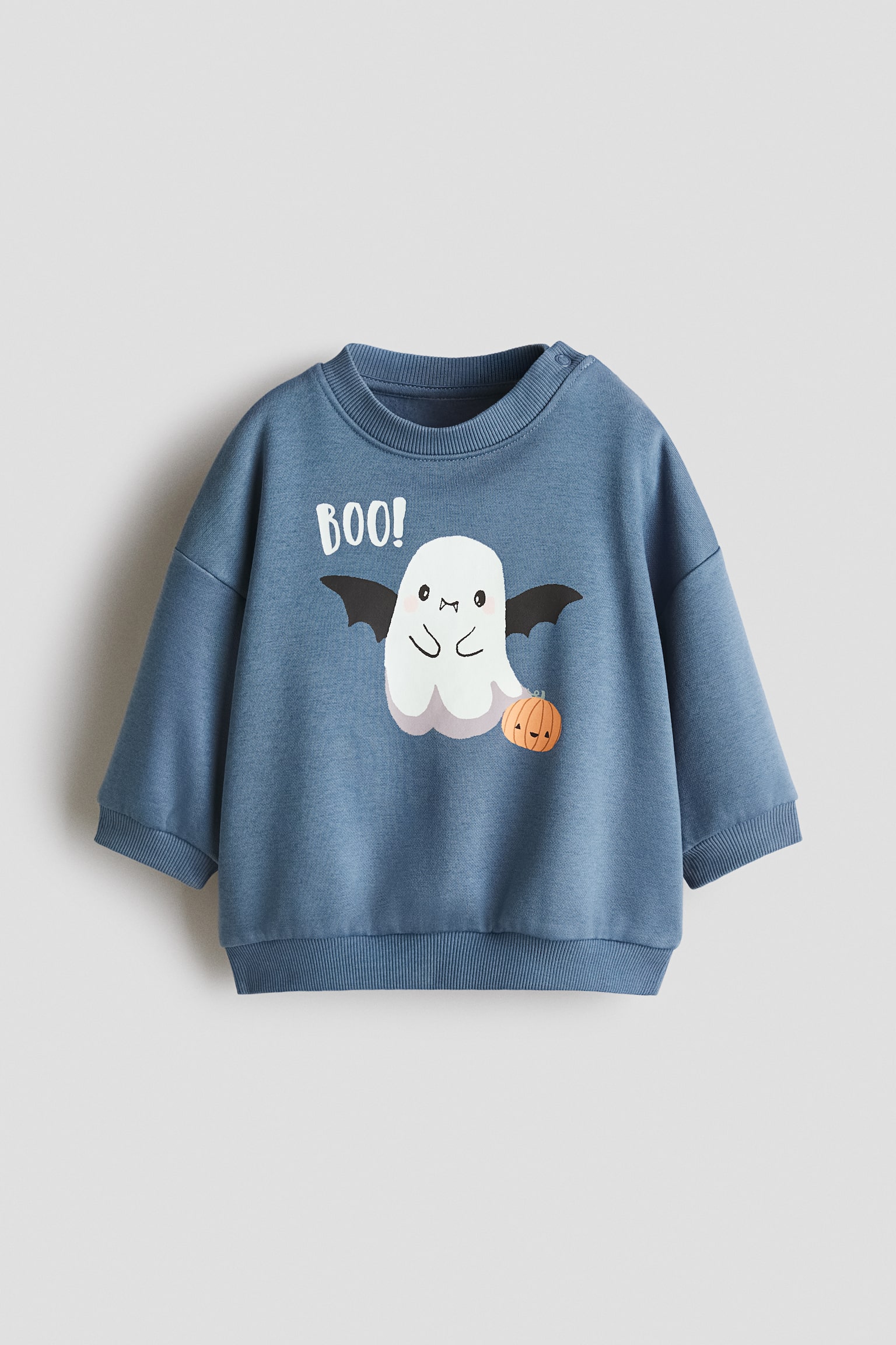 Printed sweatshirt - Light dusty blue/Boo!/Navy blue/Space/Navy blue/Little Bro/Light beige/Paris/Light green/Dinosaurs/White/Cars/Cream/Cars/Light beige/Dogs/Dark red/NYC/Dark brown/Teddy bear - 1