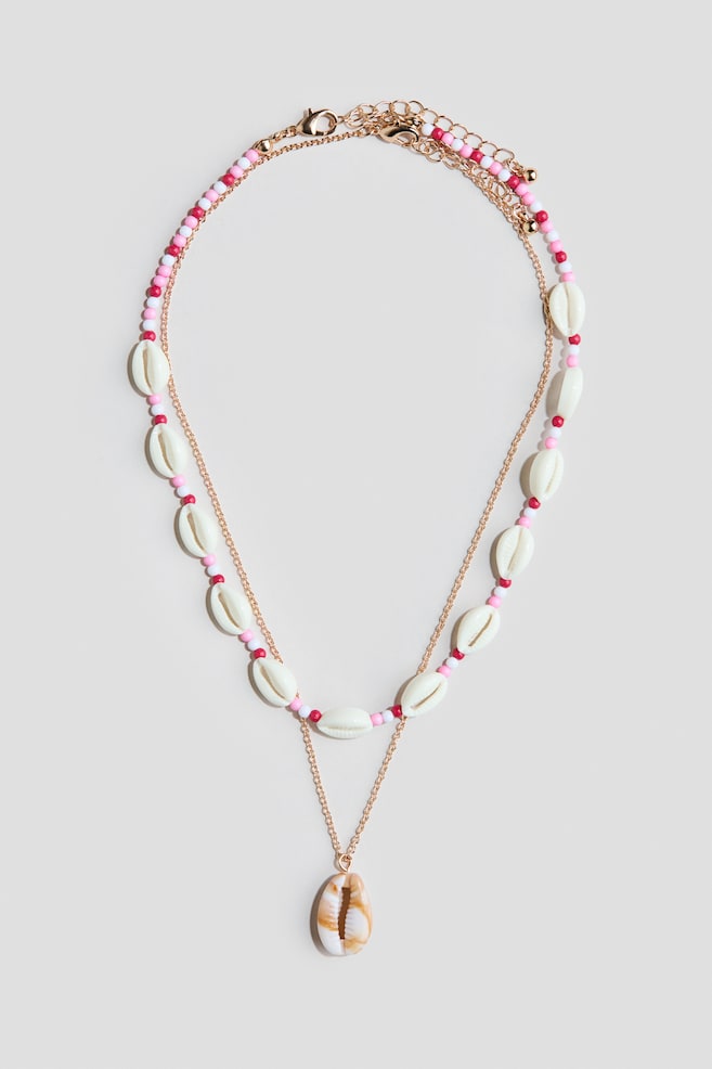 2-pack necklaces - Gold-coloured/Seashell - 1
