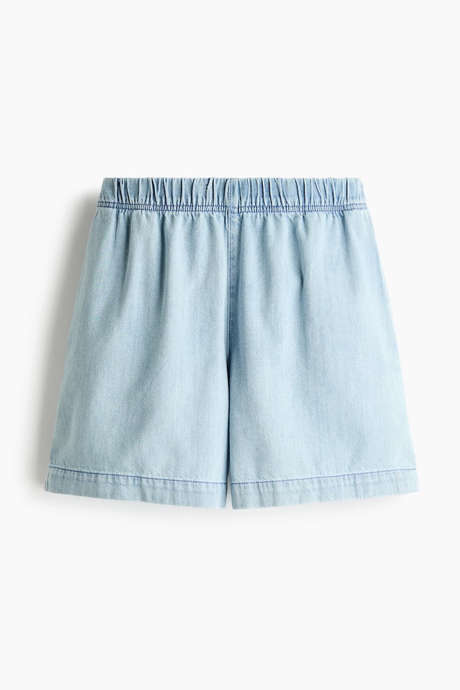 Denim pull-on shorts - Light denim blue/Denim blue/Dark denim blue/Light denim blue - 1