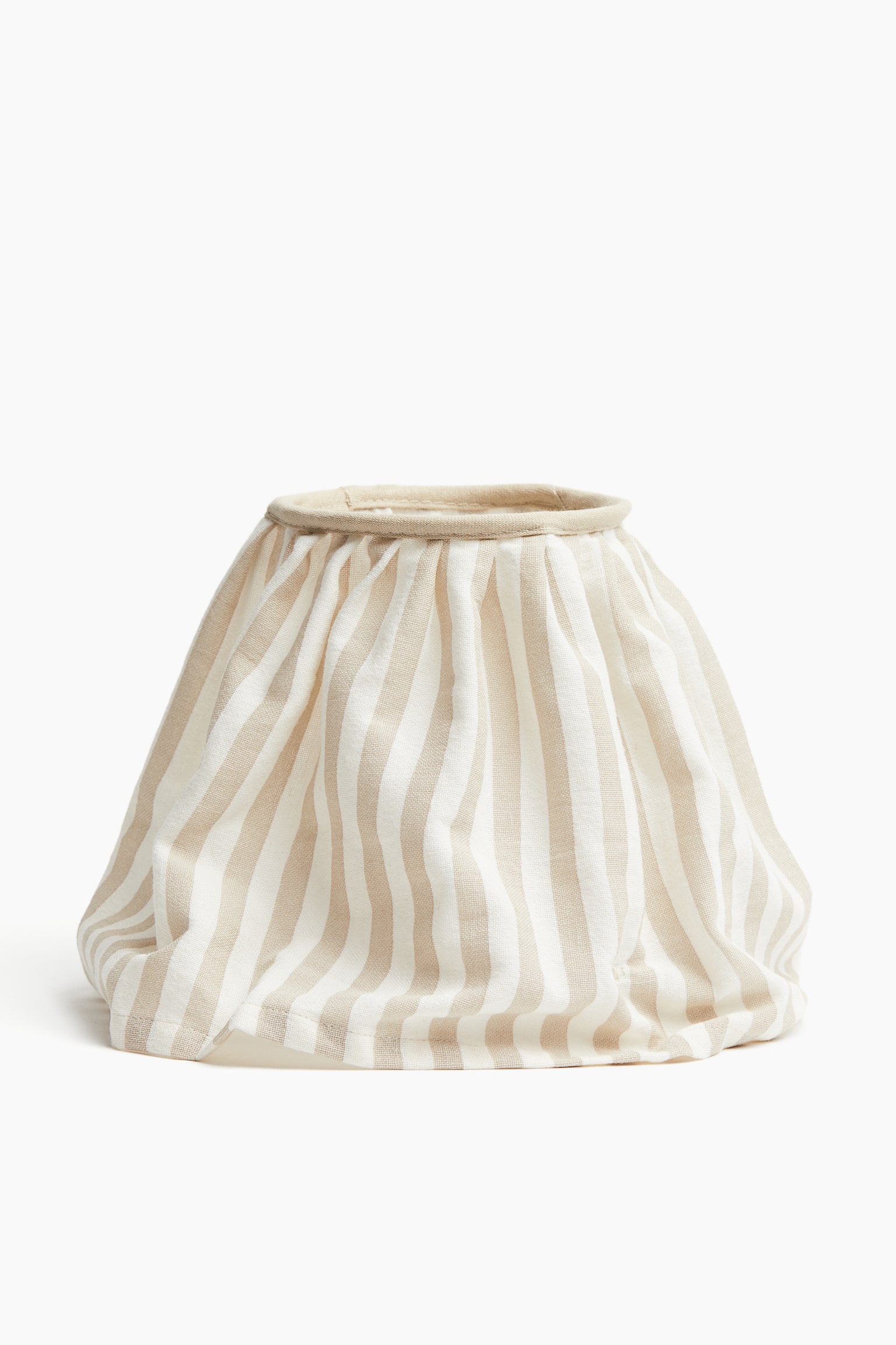 Small cotton canvas lampshade - Beige/Striped/Black/Striped - 1