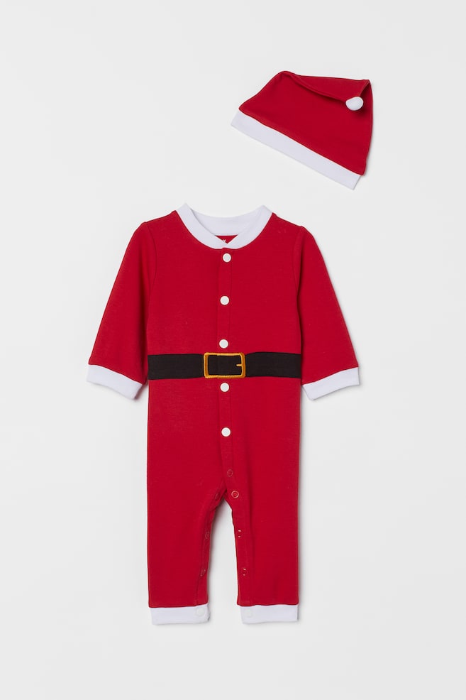 Costume da Babbo Natale in cotone - Rosso/Babbo Natale - 1