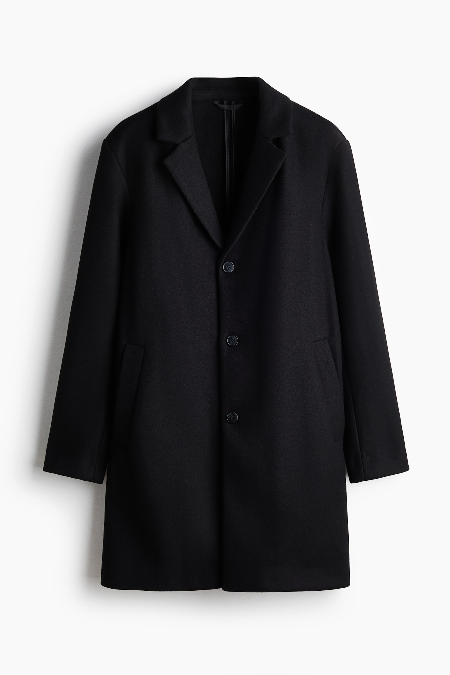Single-Breasted Coat - Black/Dark gray