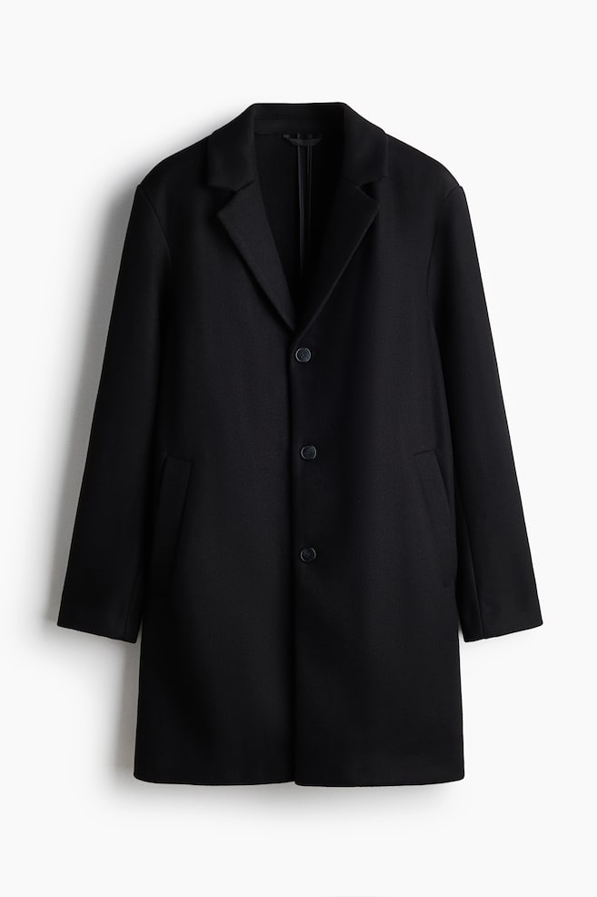Single-Breasted Coat - Black/Dark gray - 1