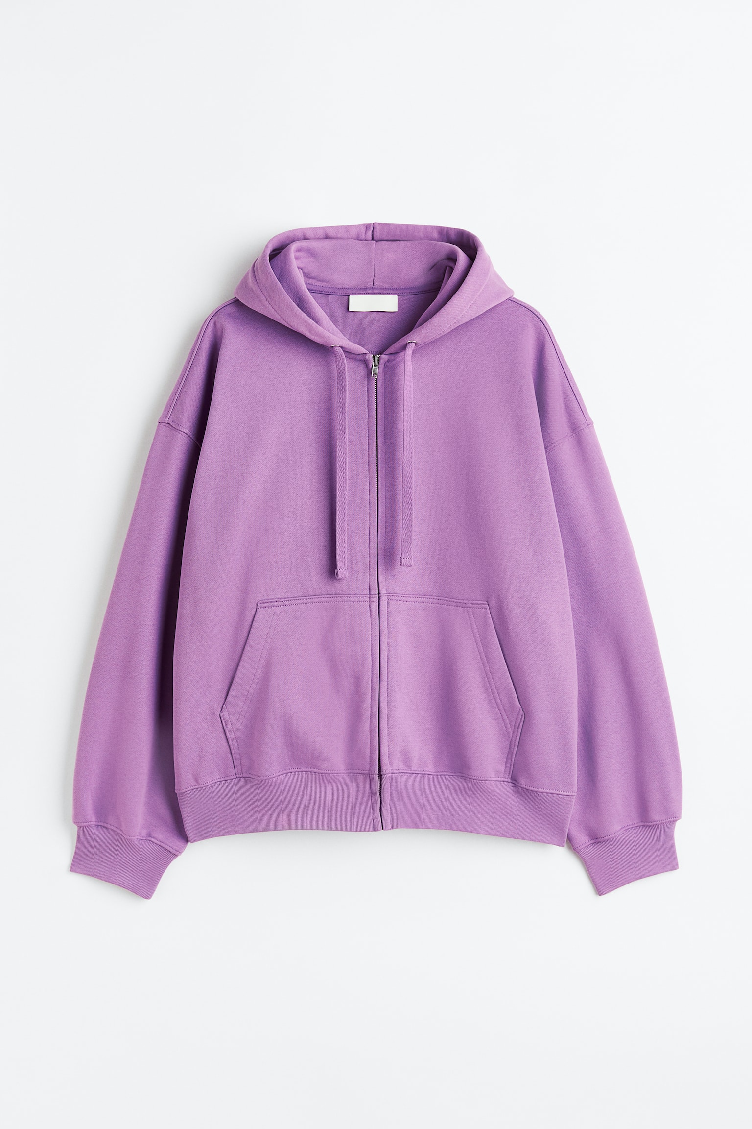 Oversized Fit Cotton Zip UP Hoodie - Deep lilac/Off white/Forest green/Off black/Fern green - 1