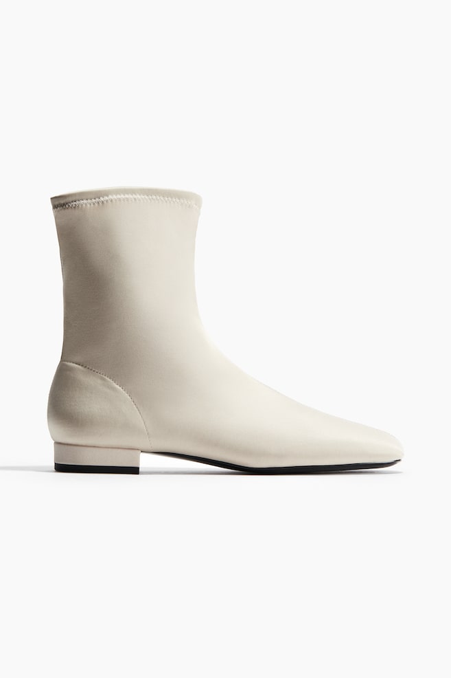 Knöchelhohe Sock Boots - Cremefarben - 1