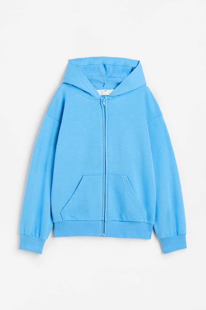 Zip-through hoodie - Blue/Green/Orange - 1