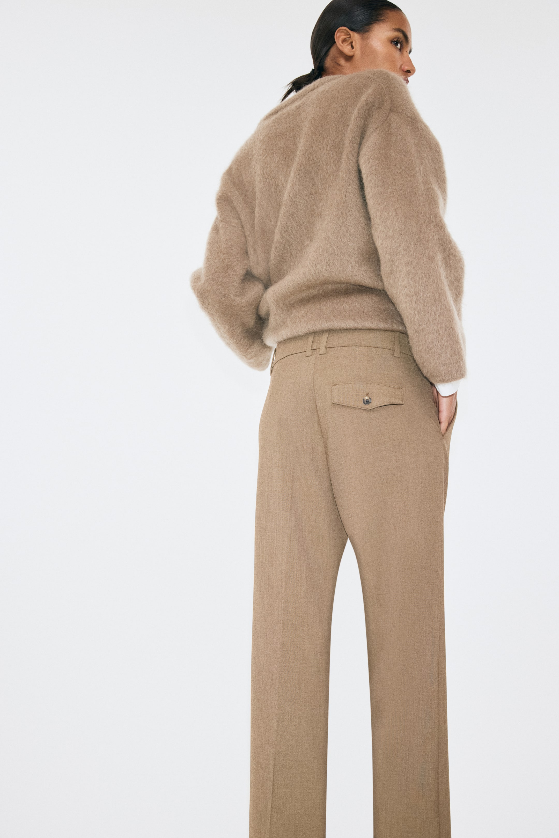 View larger image: Dress Pants - Dark khaki green - Ladies | H&M US 4