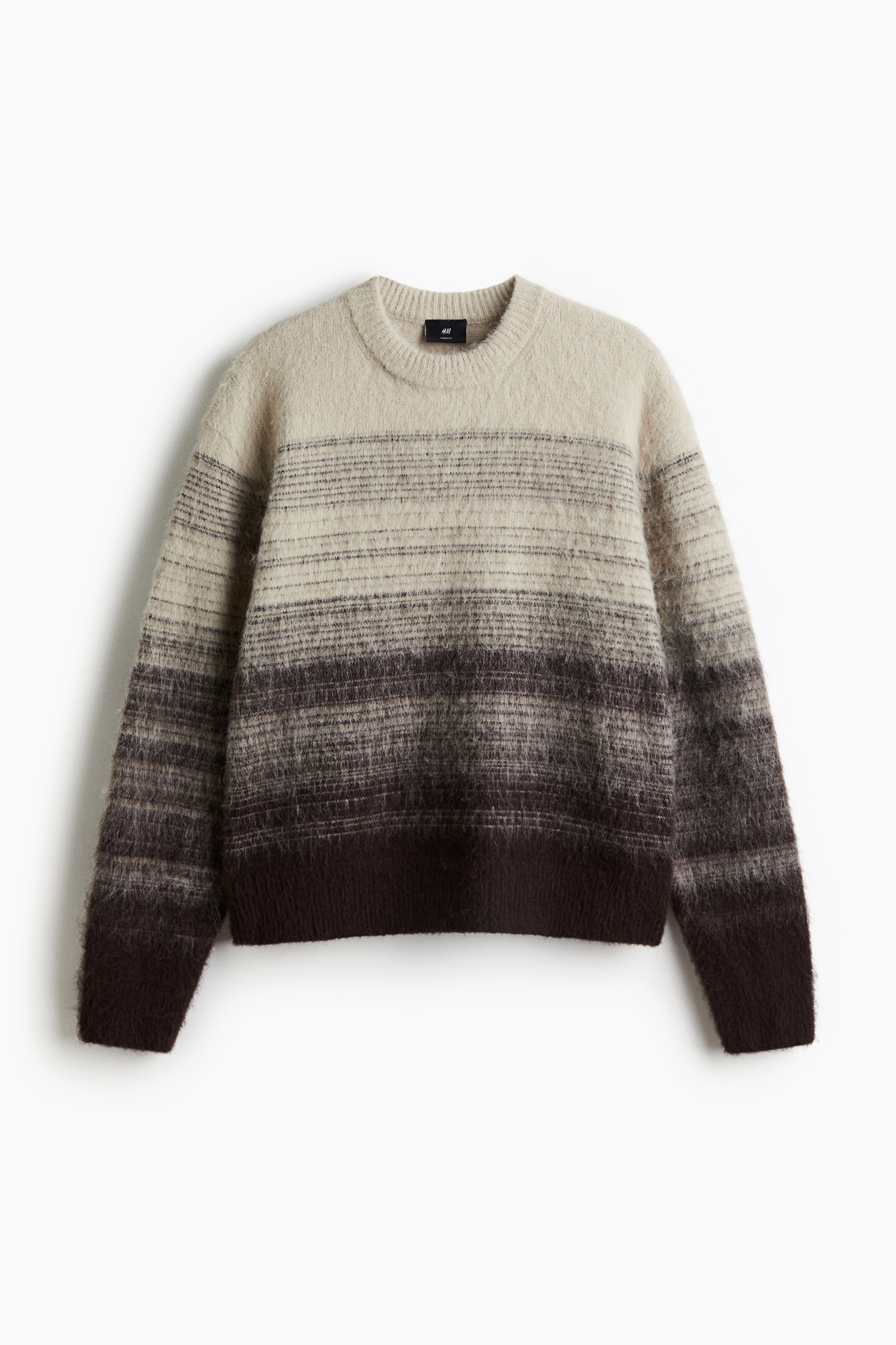 Loose Fit Fuzzy jumper - Beige/Brown/Light blue/Brown