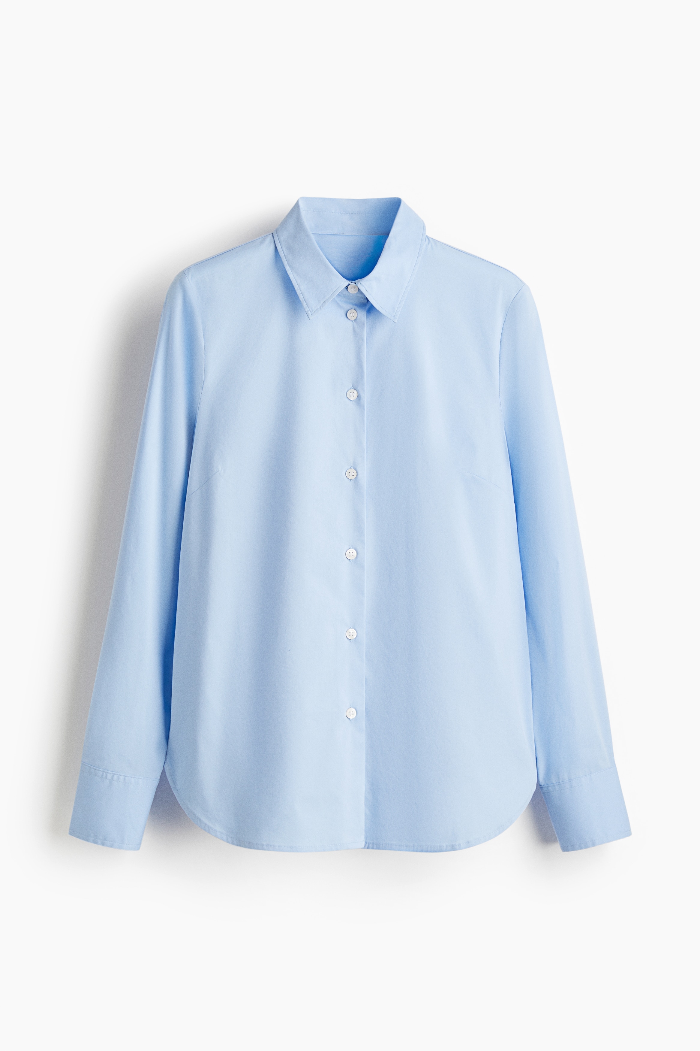 Cotton-blend Shirt - Light blue - Ladies | H&M US