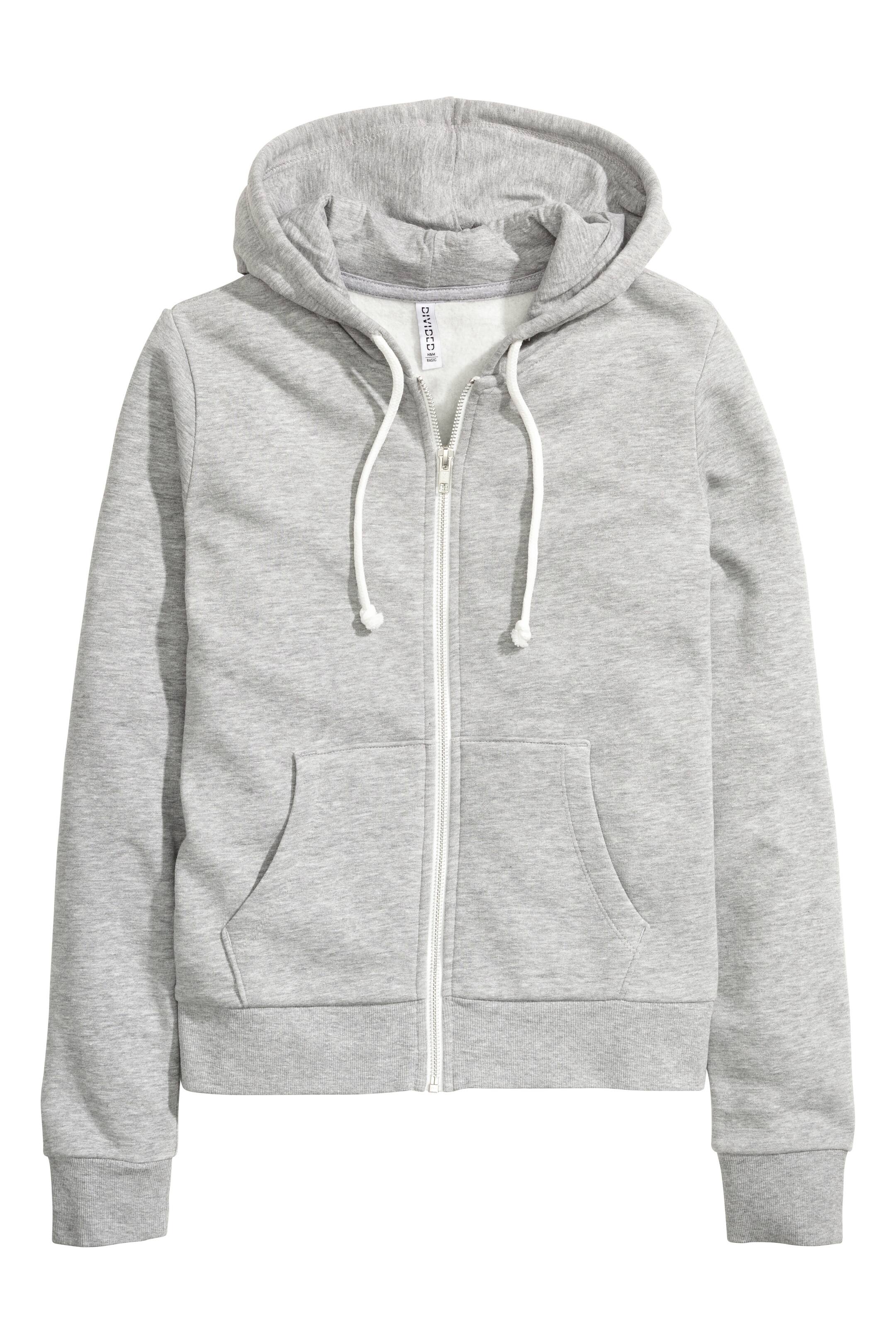 Zobacz większy obraz: Bluza z kapturem - Szary melanż - ONA | H&M PL 1